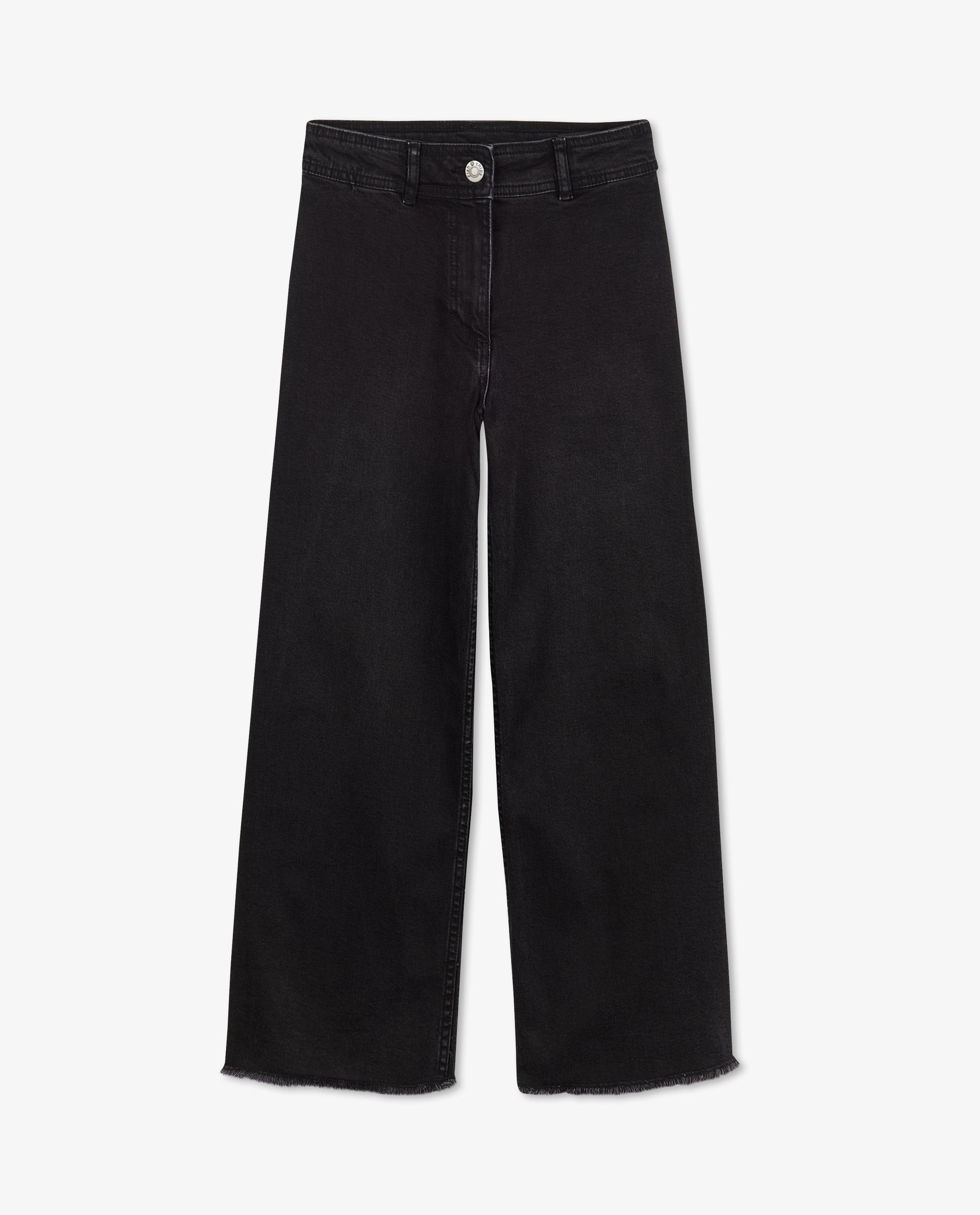 Jeans - Zwarte jeans, culotte fit