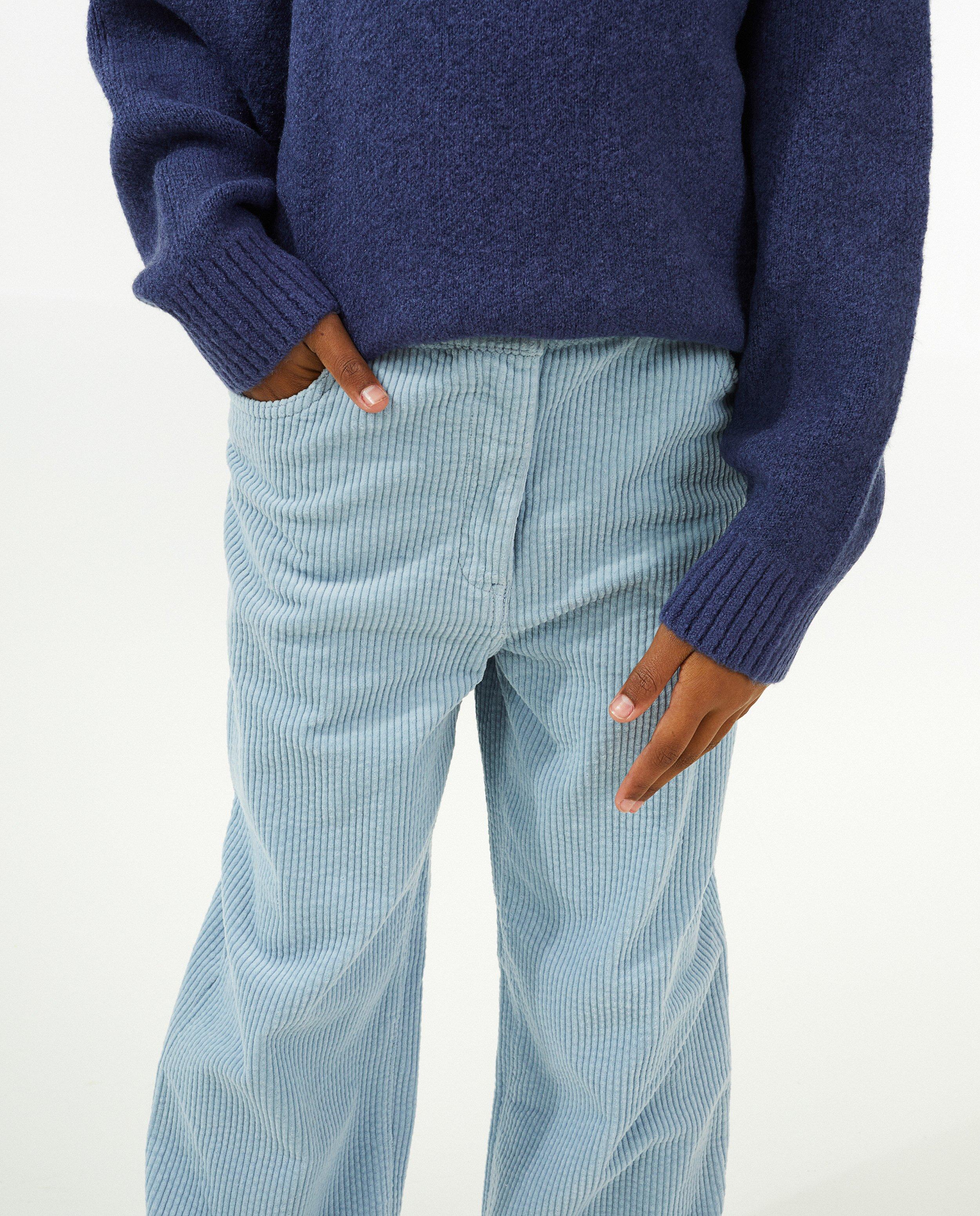 Pantalons - Pantalon en velours côtelé, coupe à jambes larges
