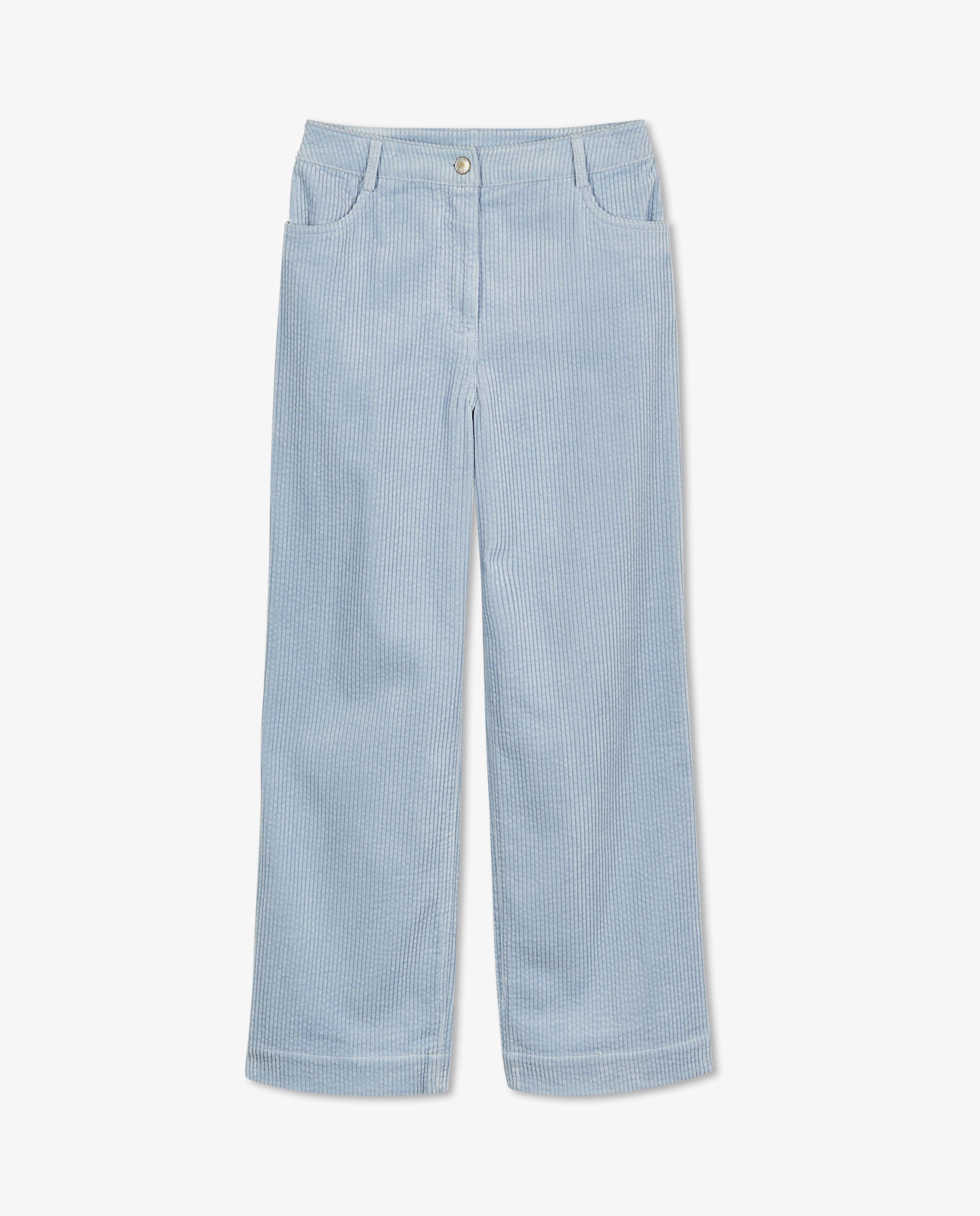 Pantalons - Pantalon en velours côtelé, coupe à jambes larges