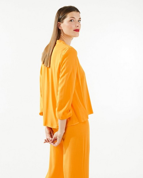 Chemises - Blouse orange à col en V