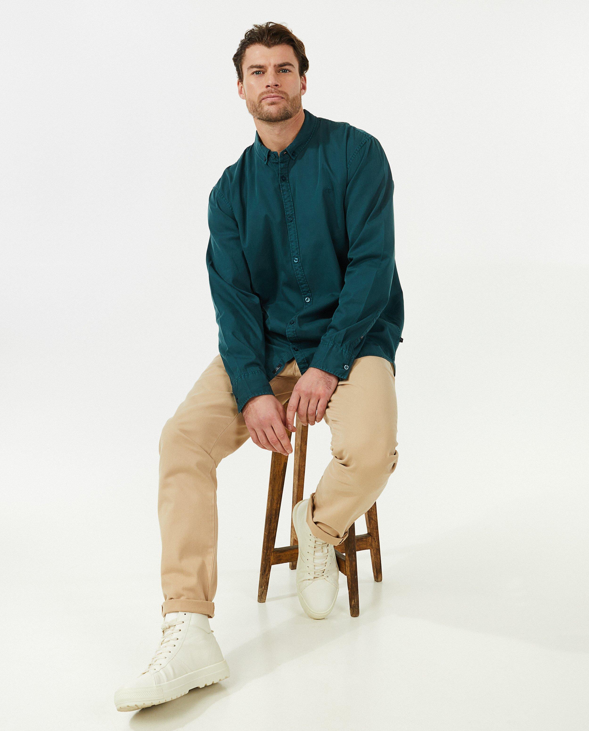 Chemise p&eacute;trole - D&eacute;tails du produit - bleu fonc&eacute; - image num&eacute;ro 2