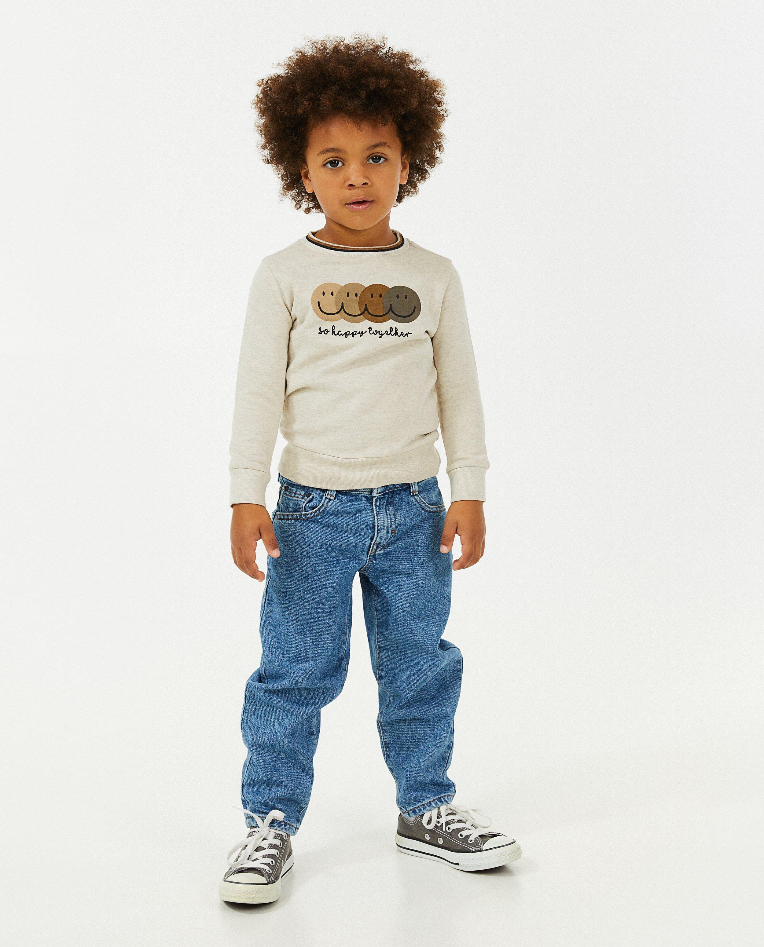 Beige sweater met print - null - Kidz Nation