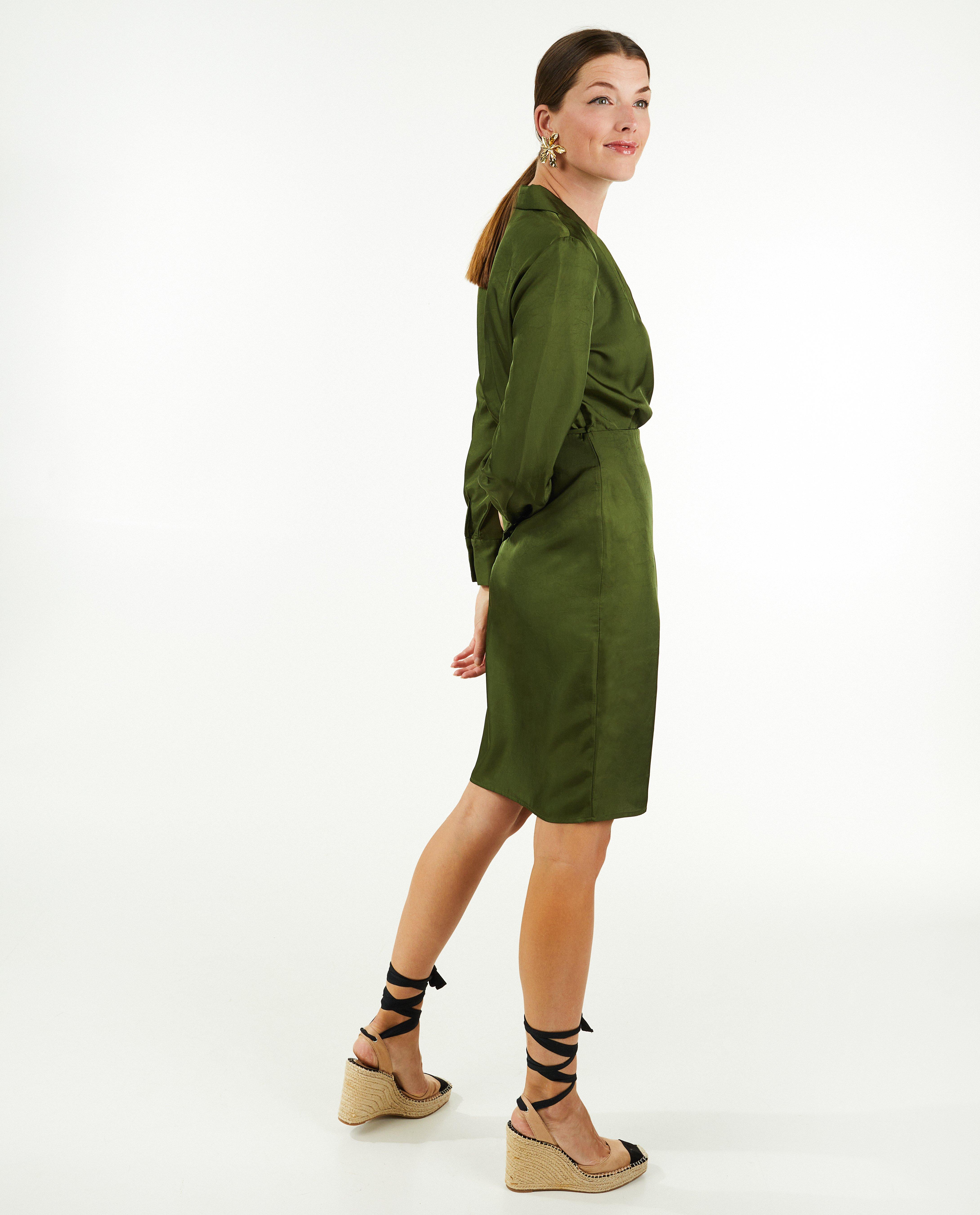 Robes - Robe portefeuille satinée