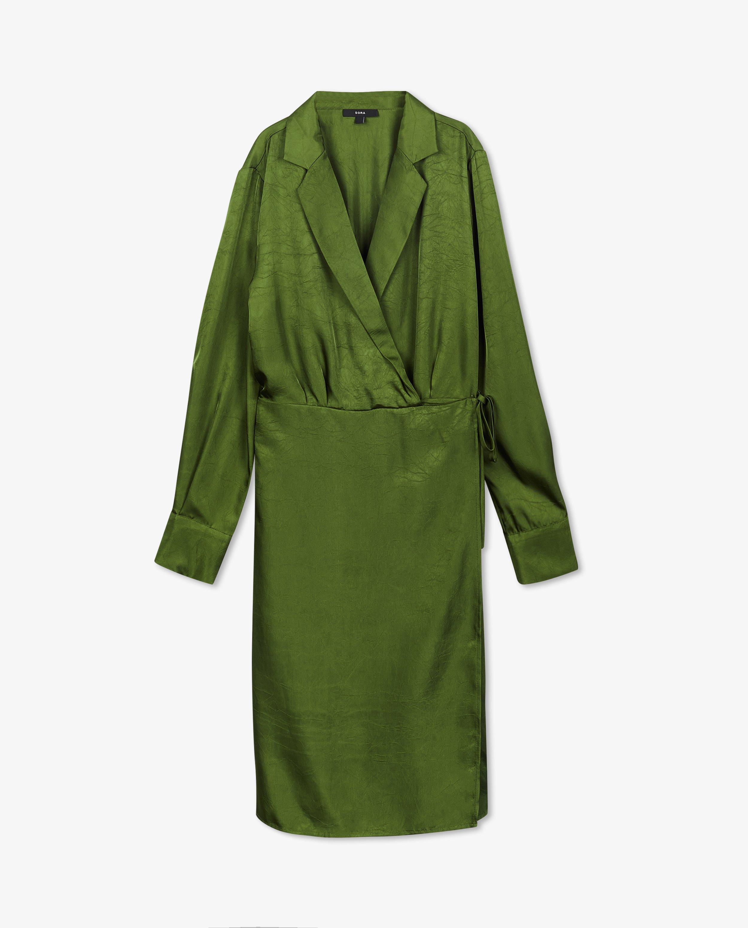 Robes - Robe portefeuille satinée