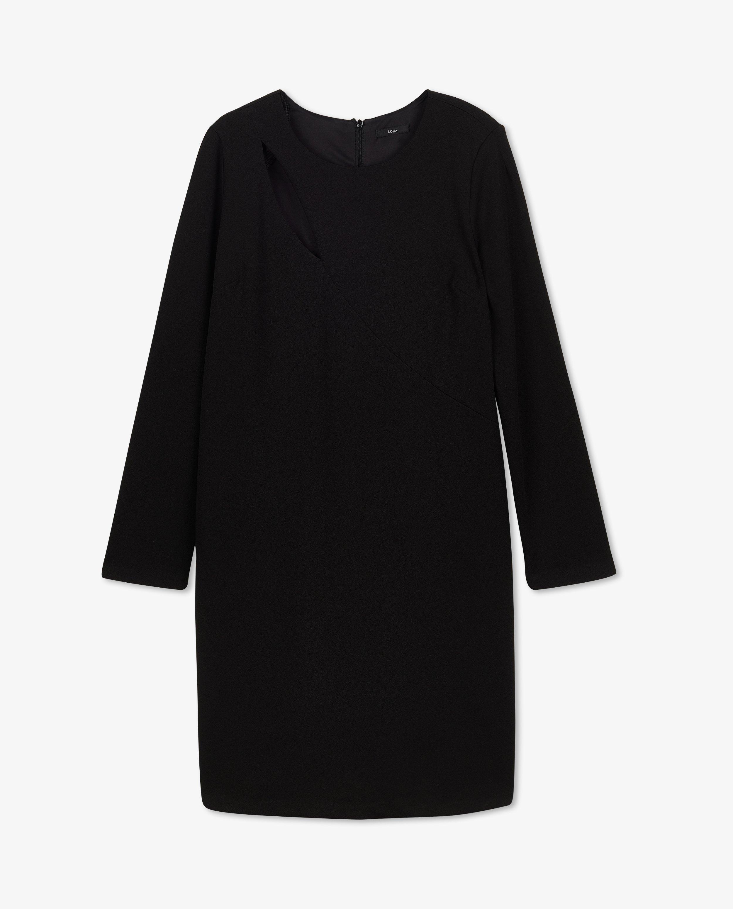 Kleedjes - Zwarte jurk met cut-out
