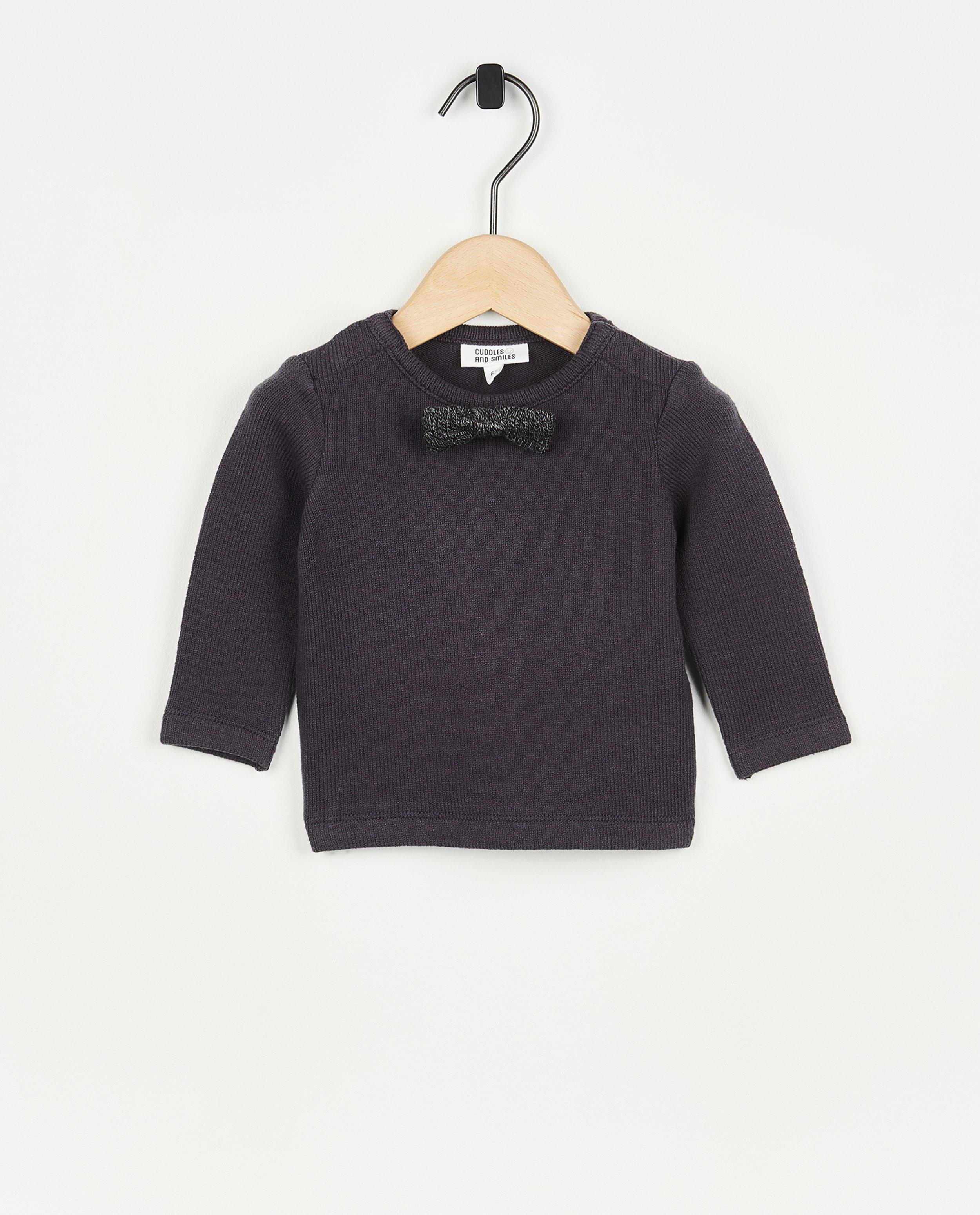 Longsleeve met strikje - null - Newborn 50-68