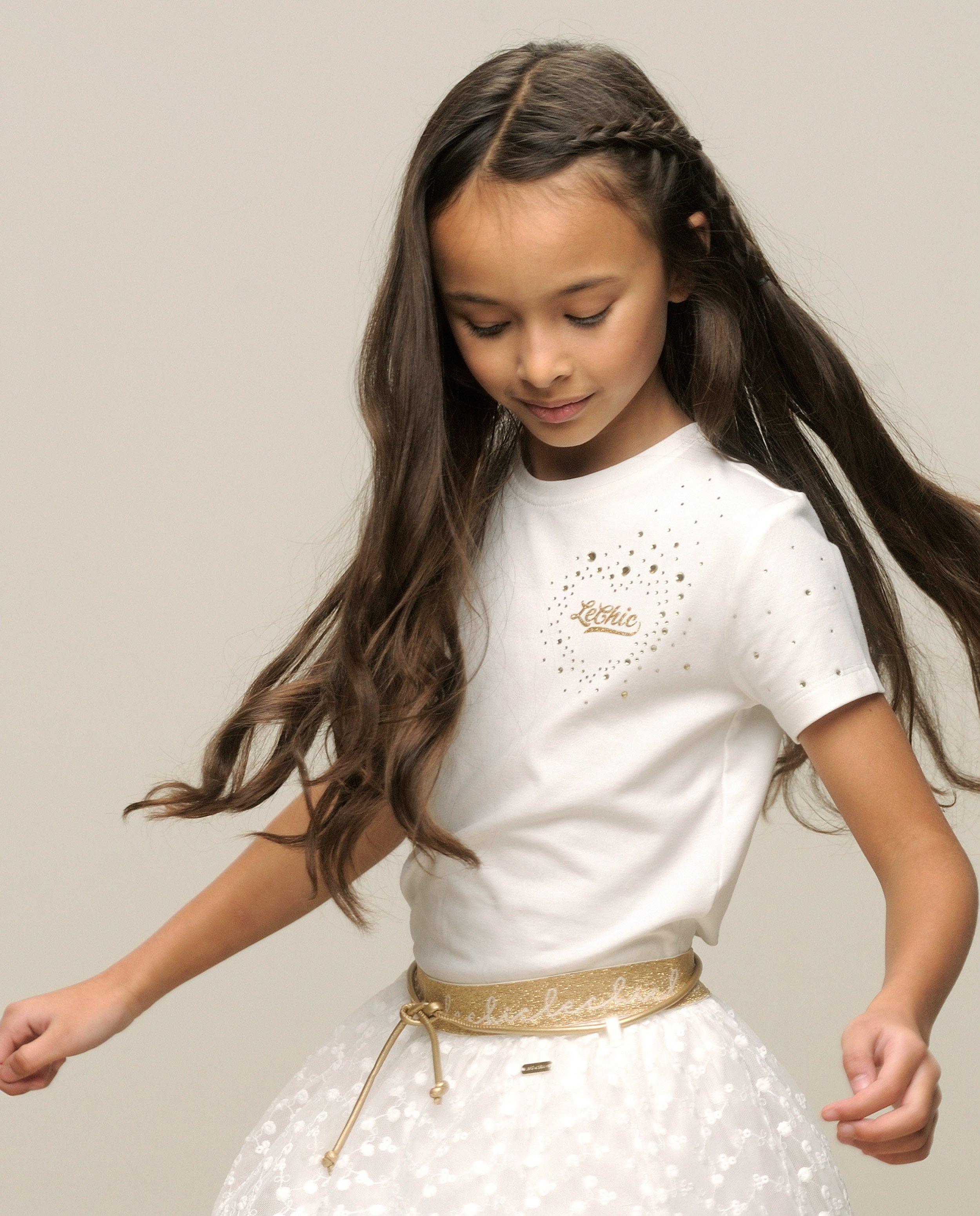 T-shirt met steentjes, Communie - null - Le Chic