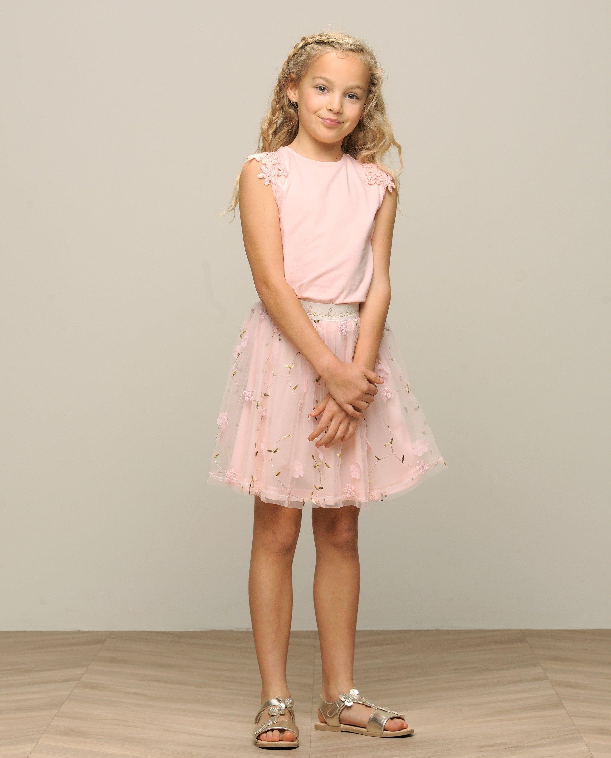 Top avec des fleurs, Communion - null - Le Chic