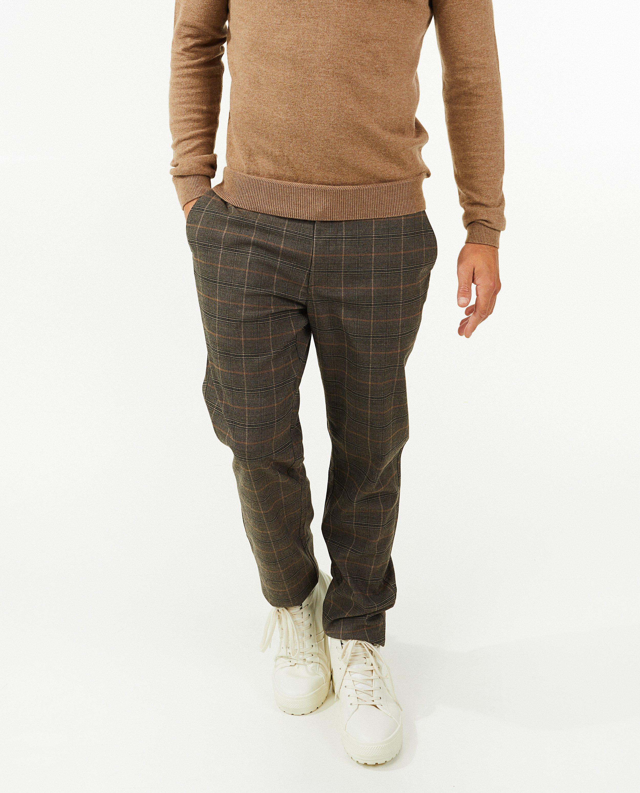 Pantalons - Pantalon à carreaux, slim fit