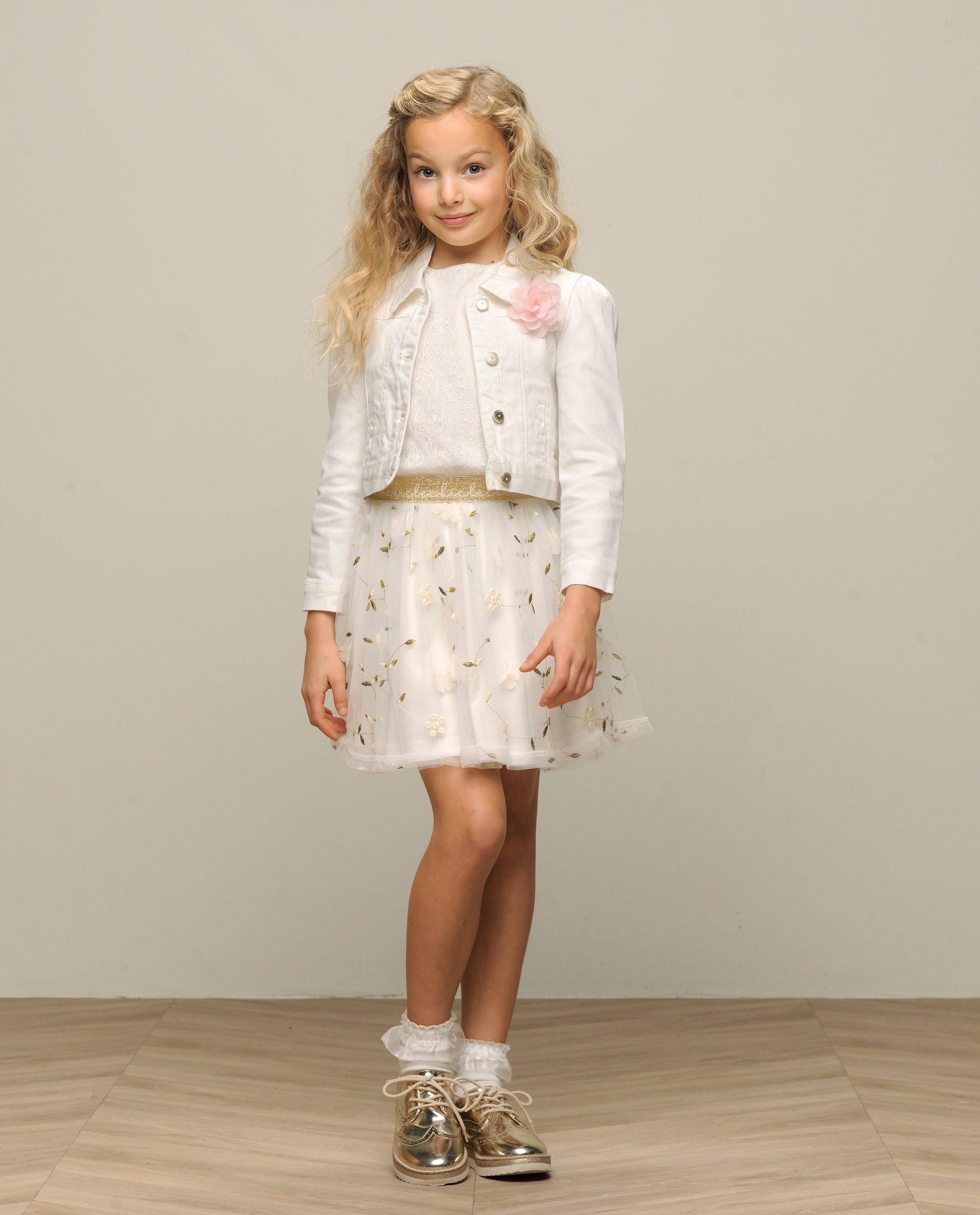 Jurk met tule en kant, Communie - null - Le Chic