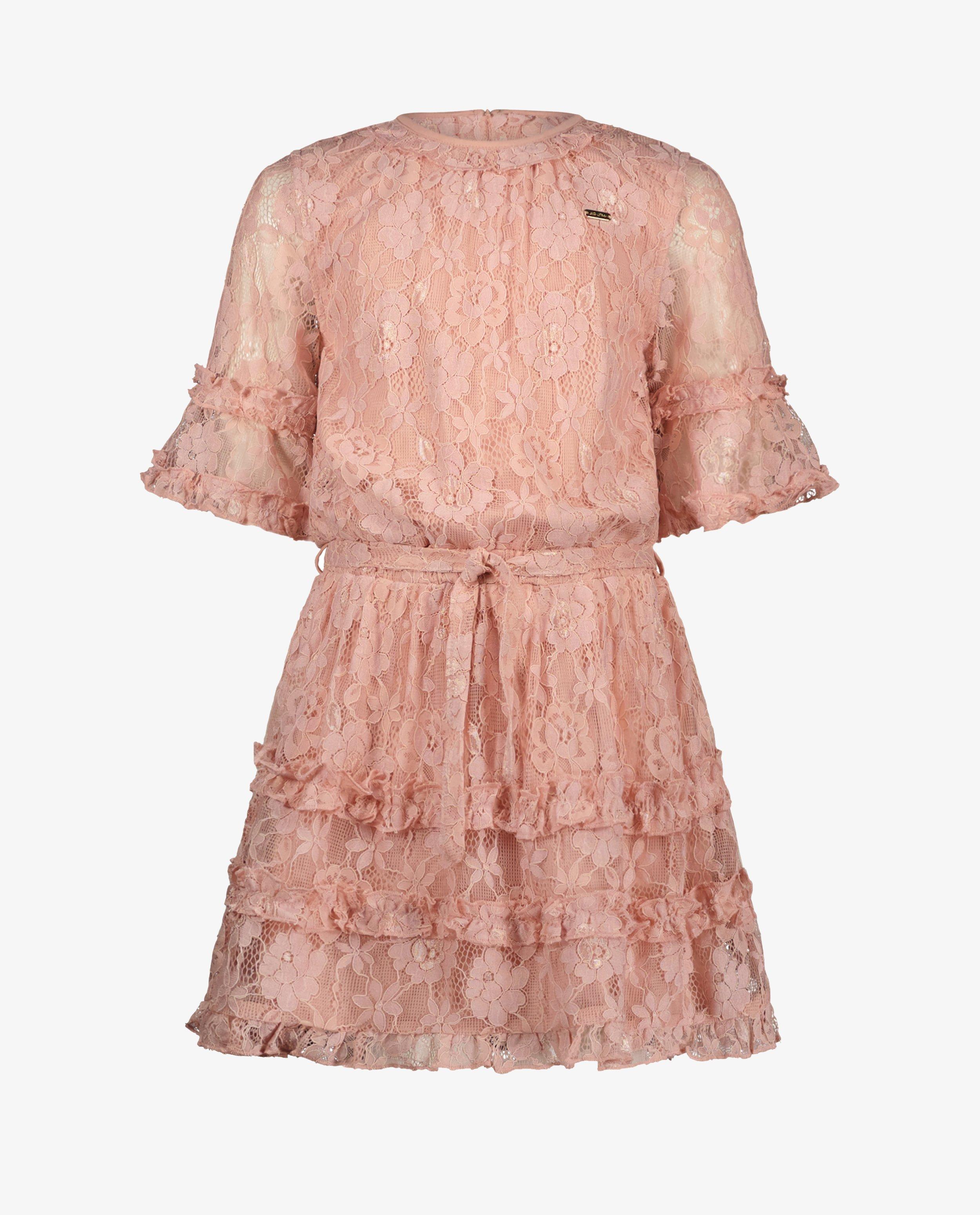 Kleedjes - Roze jurk met kant, Communie