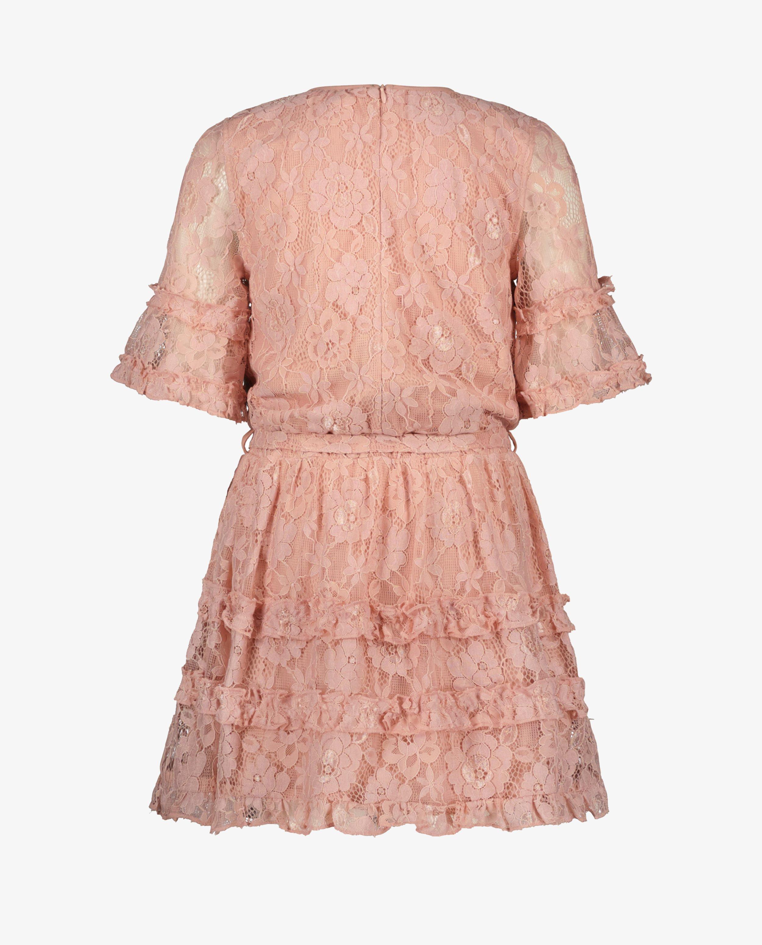 Kleedjes - Roze jurk met kant, Communie