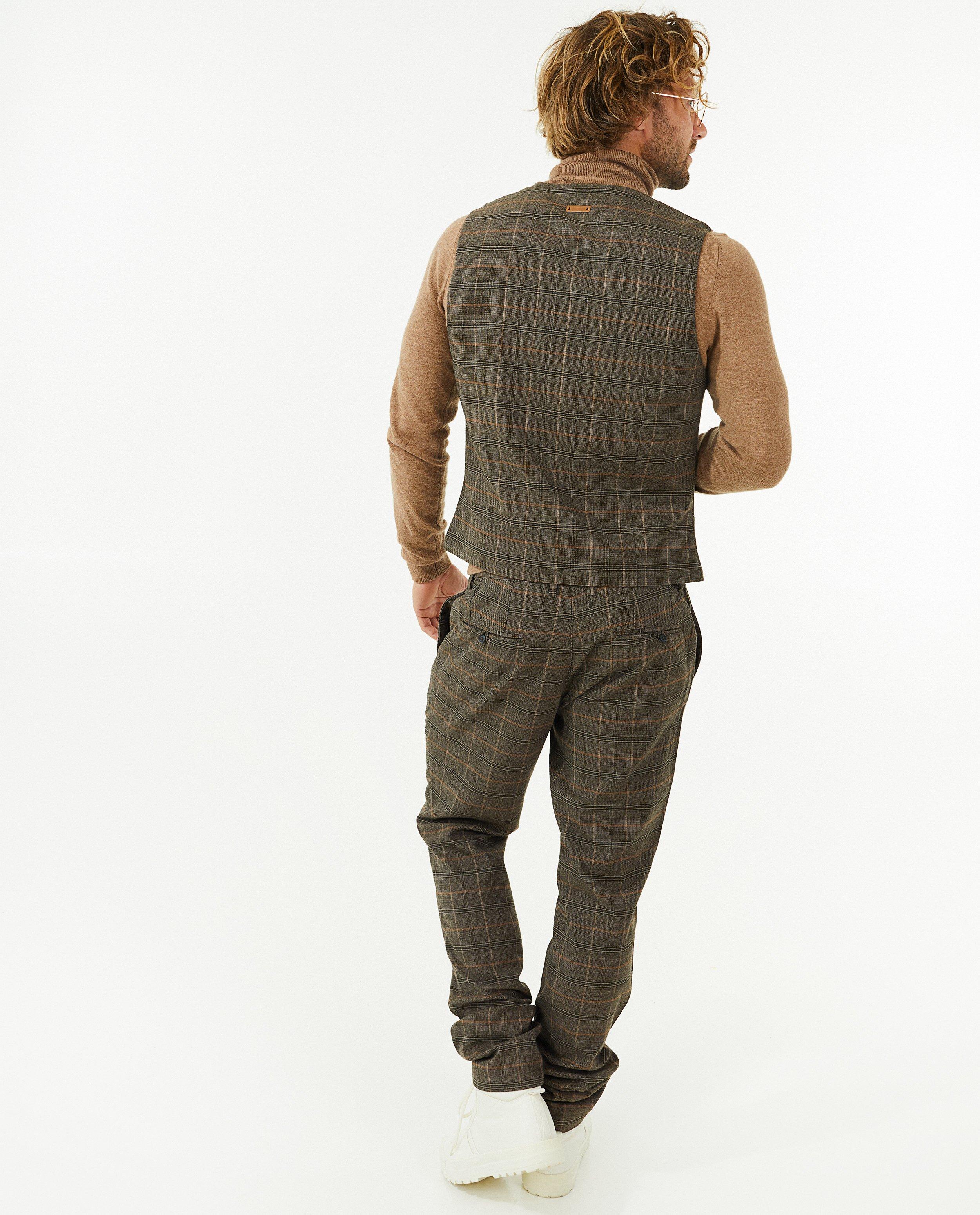 Cardigan - Bruine gilet met ruiten