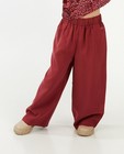 Pantalons - Pantalon rouge, coupe à jambes larges