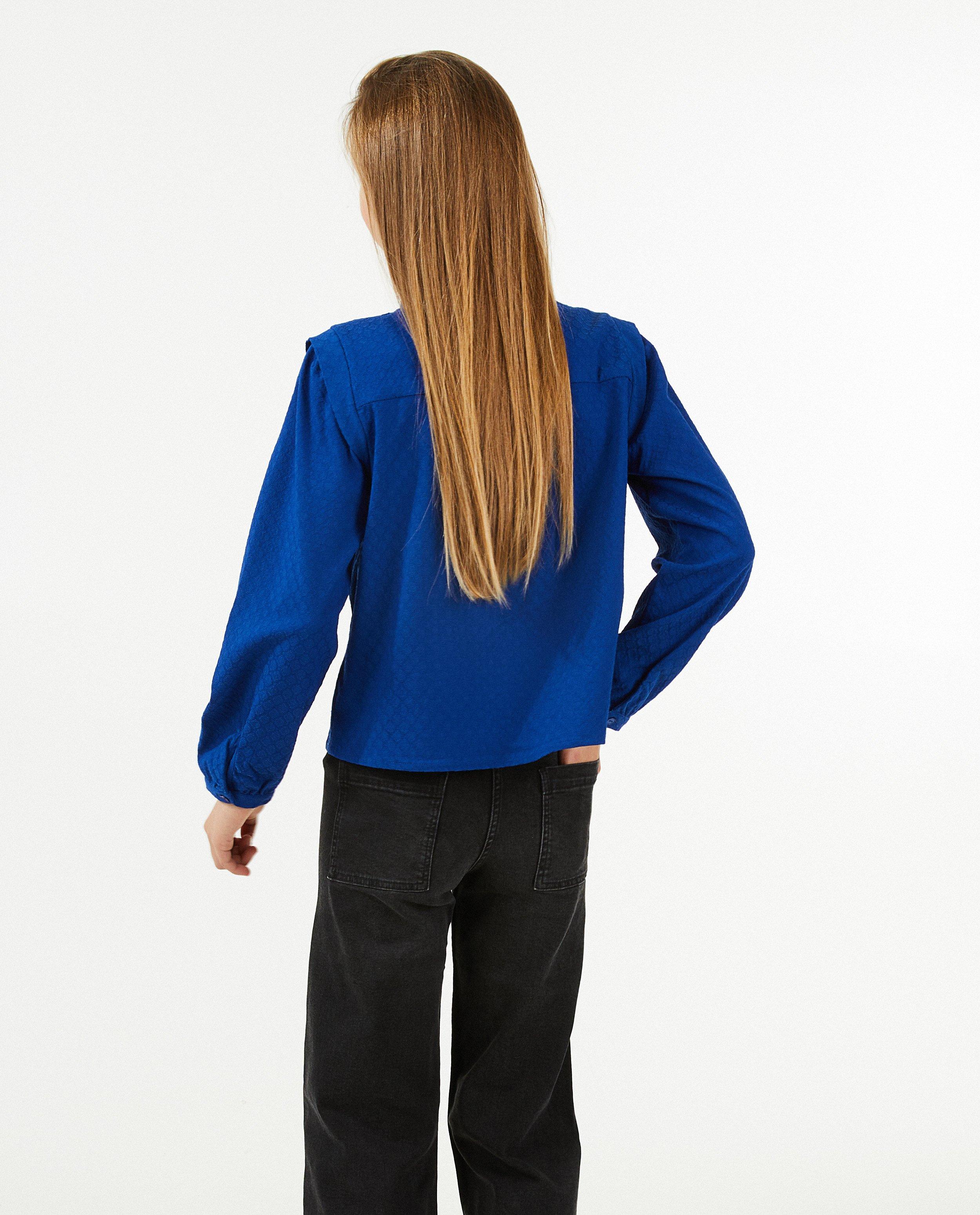 Chemises - Blouse bleue à relief