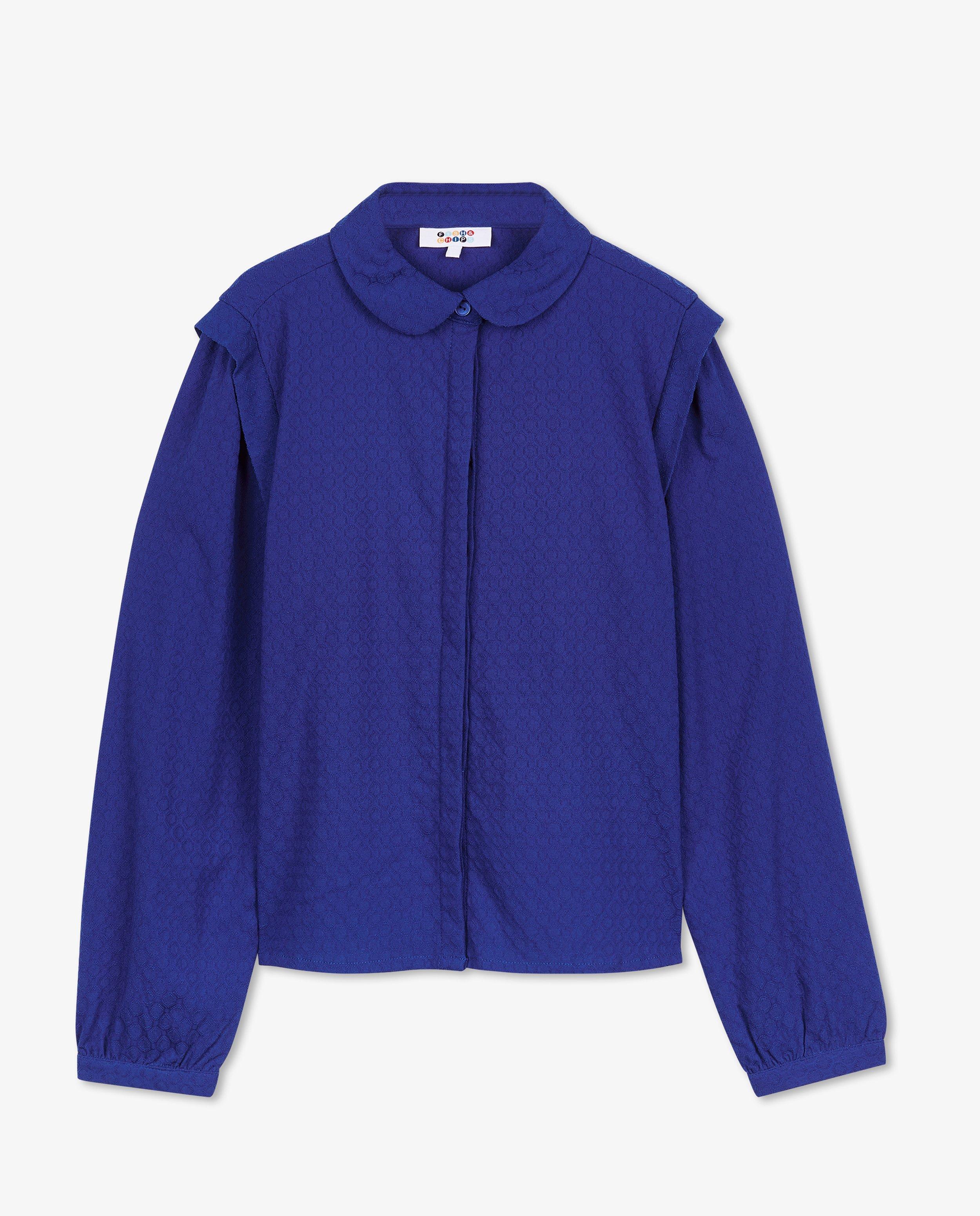 Chemises - Blouse bleue à relief