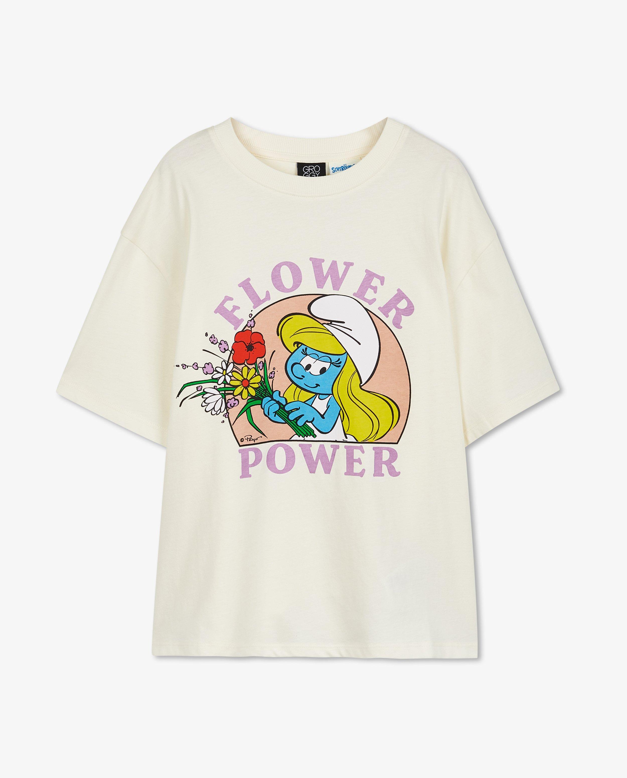Hemden - Offwhite shirt met print