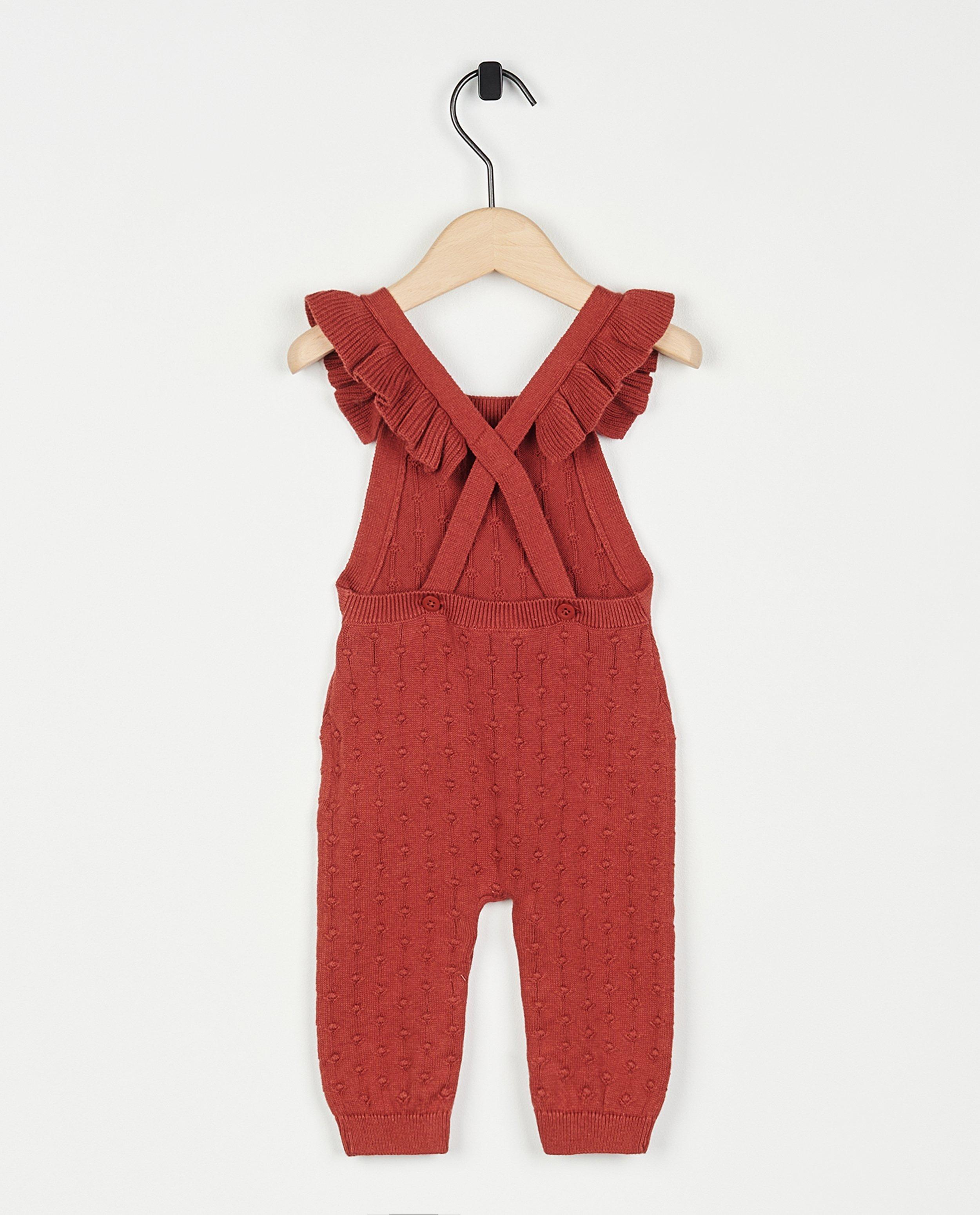 Gebreide salopette - Product Detail - donkerrood - afbeelding nummer 2