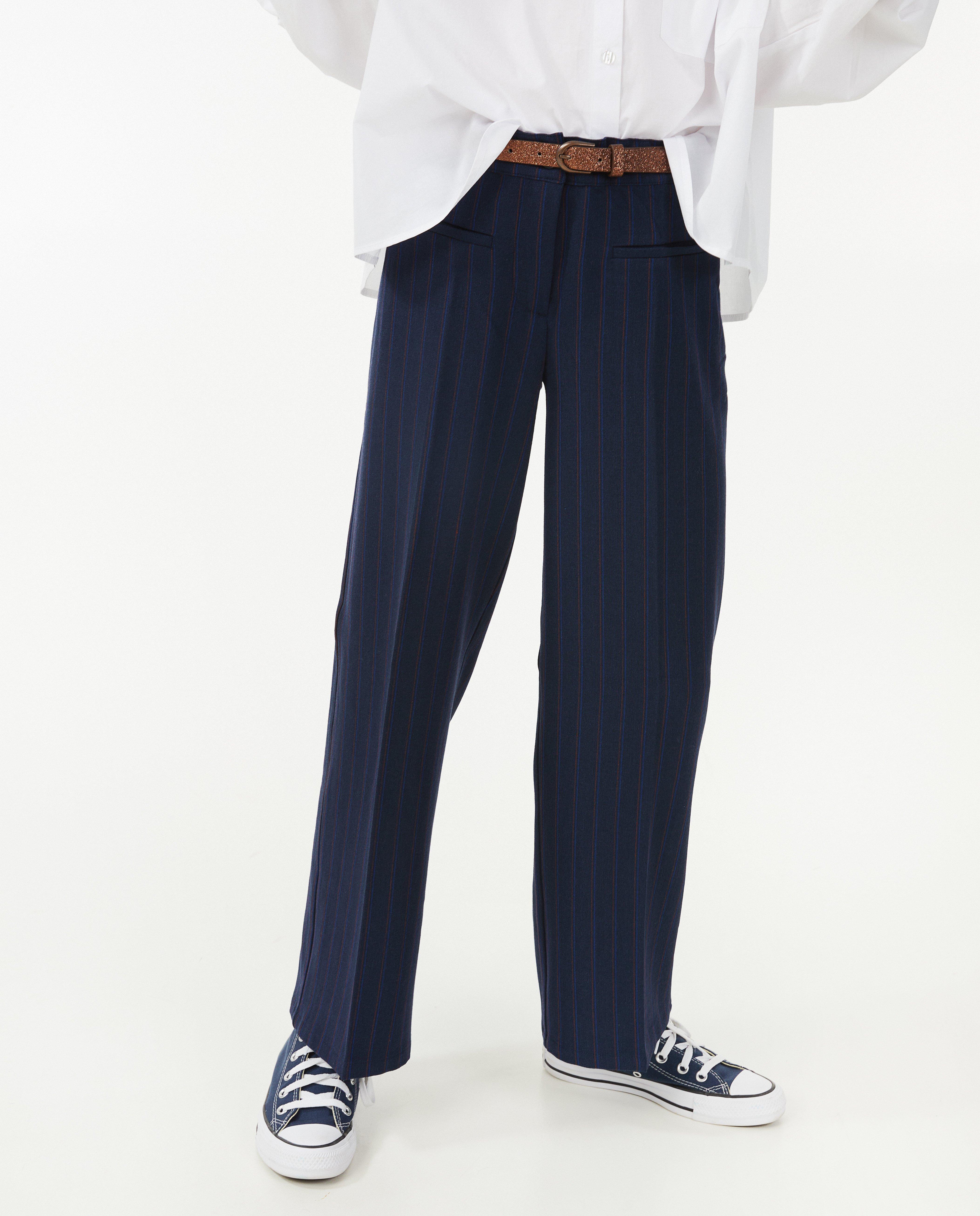 Broeken - Blauwe broek met strepen