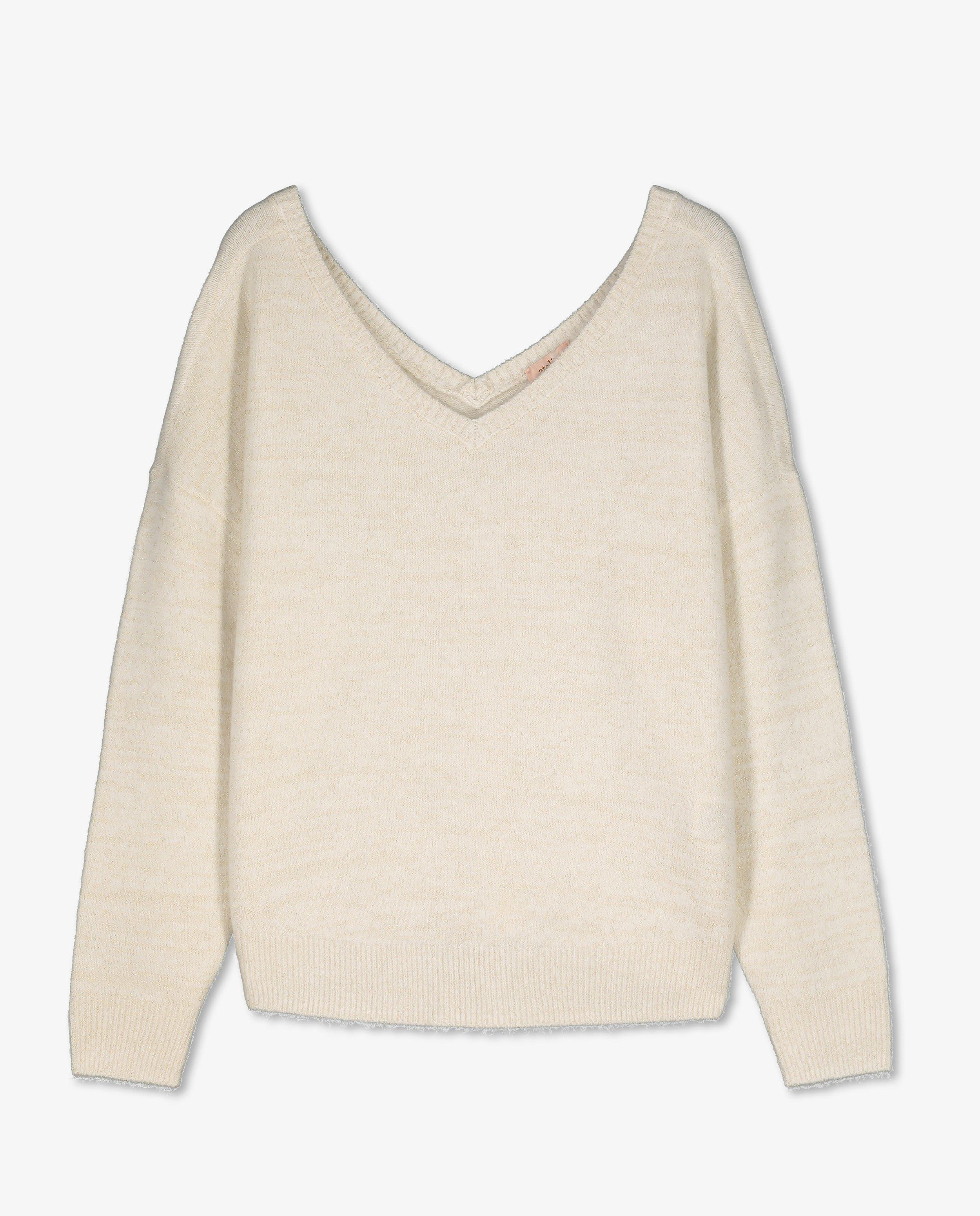 V Hals Trui Met Glitter Blue Ralph Lauren Kabeltrui Cashmere Ralph