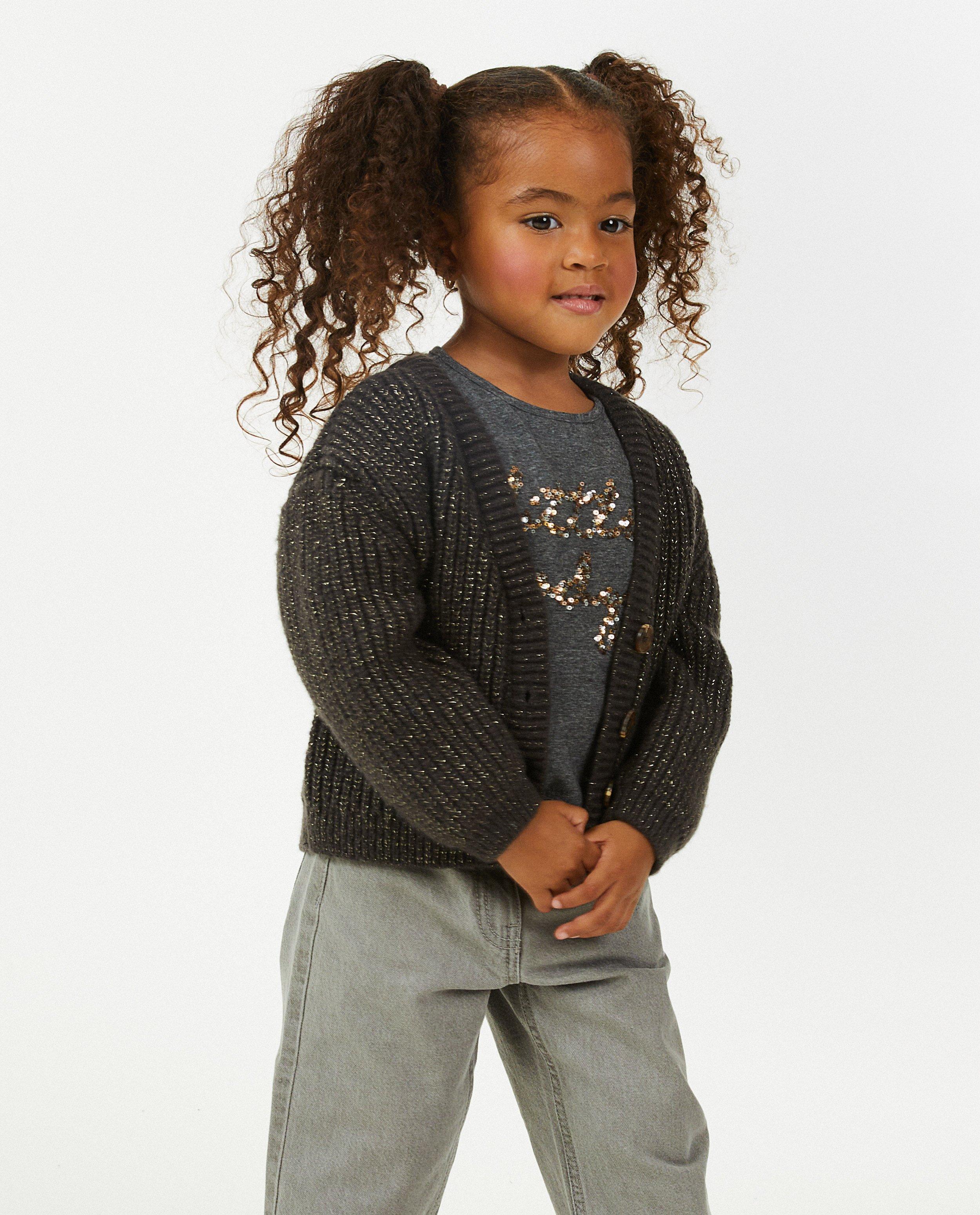 Cardigan - Donkergrijze cardigan