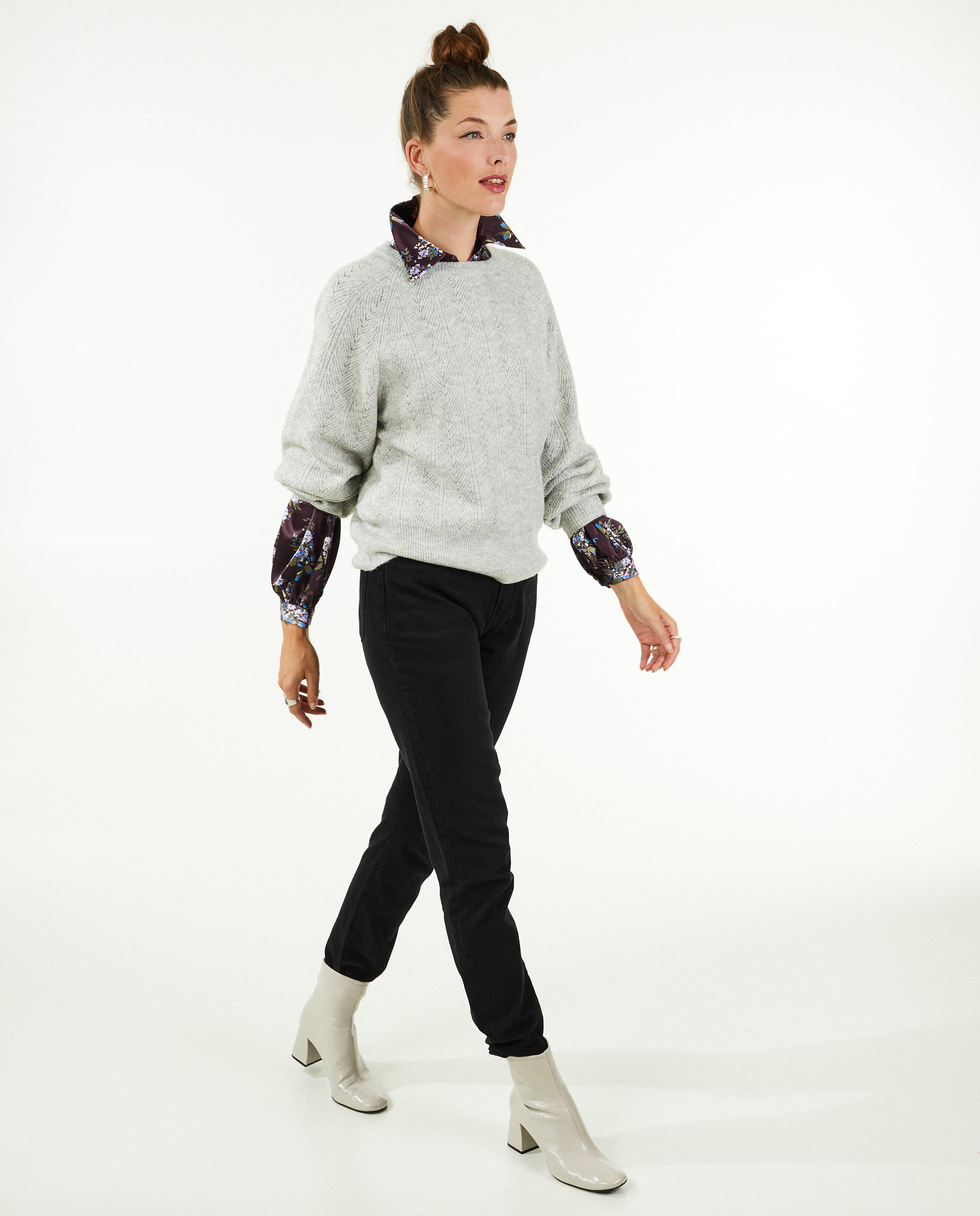 Pull gris à paillettes - null - Sora