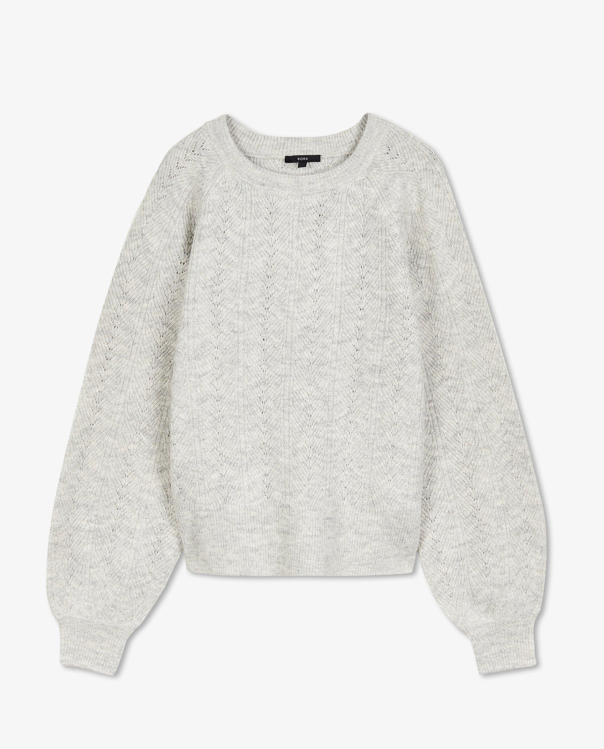 Pulls - Pull gris à paillettes