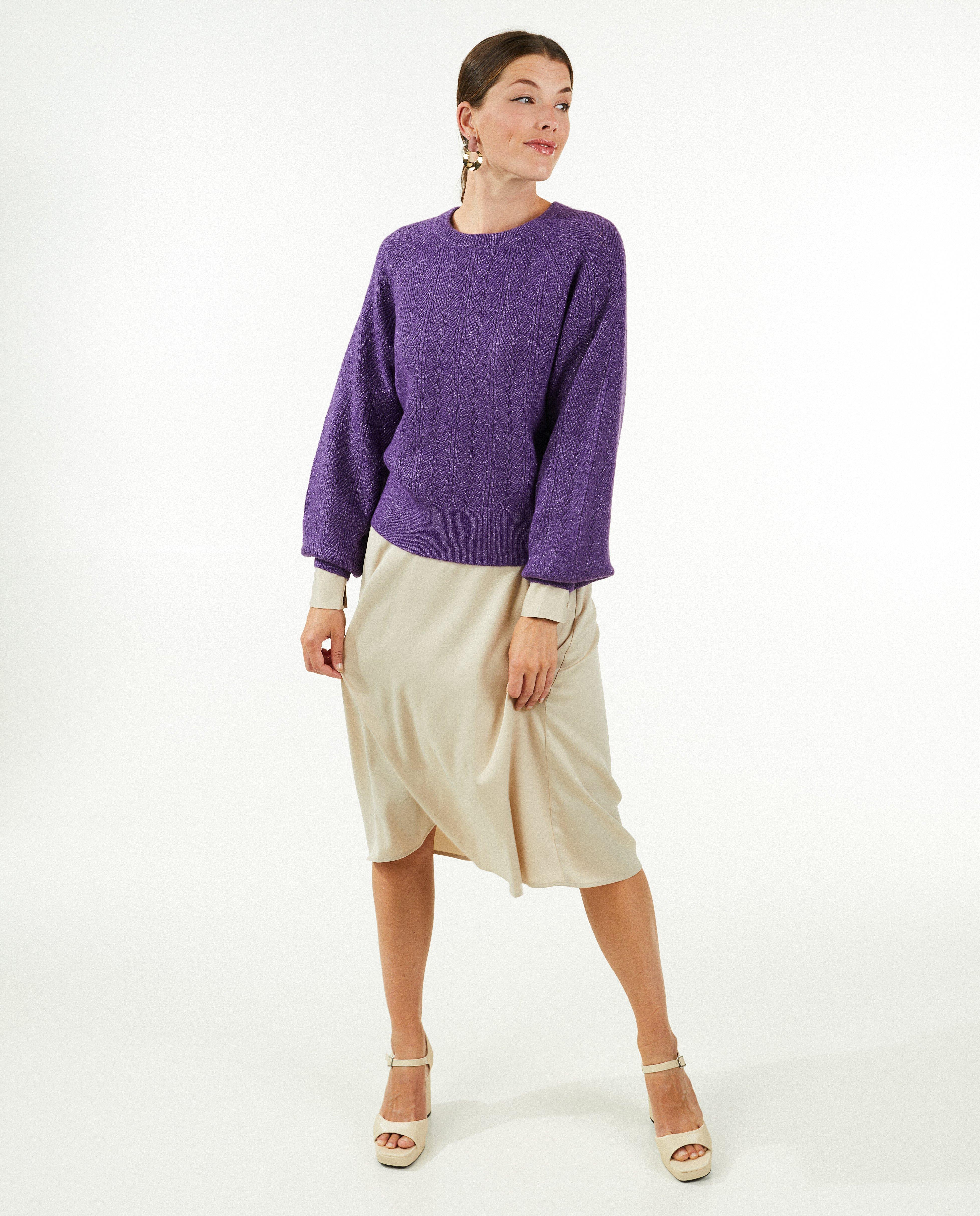 Pull mauve à paillettes - null - Sora