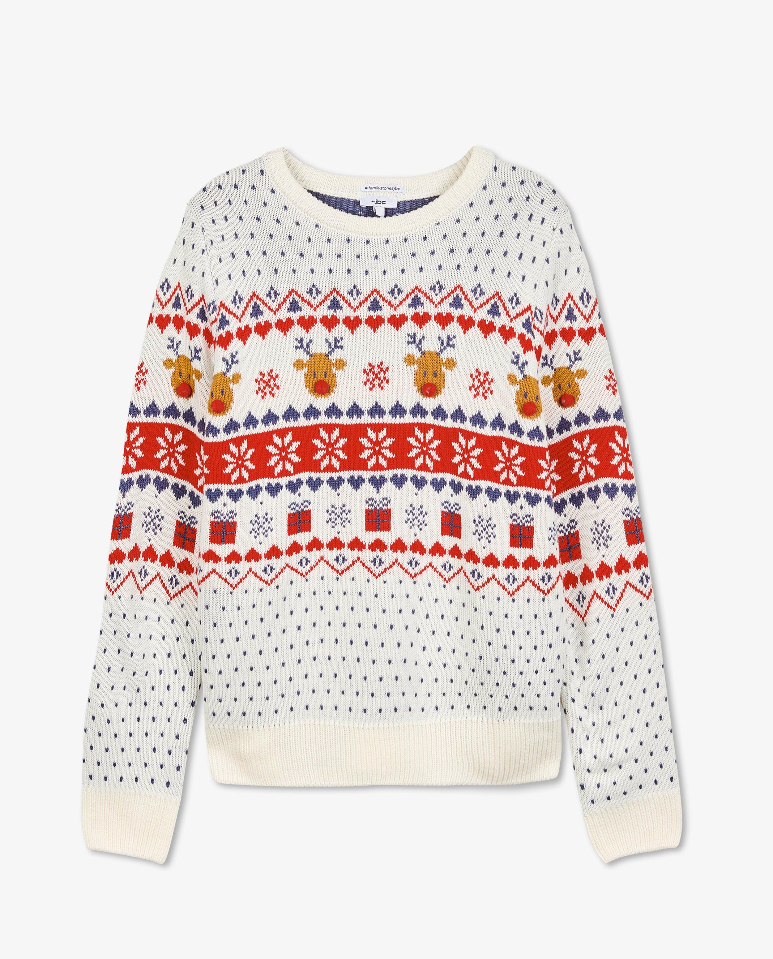 Pulls - Pull de Noël blanc, femmes