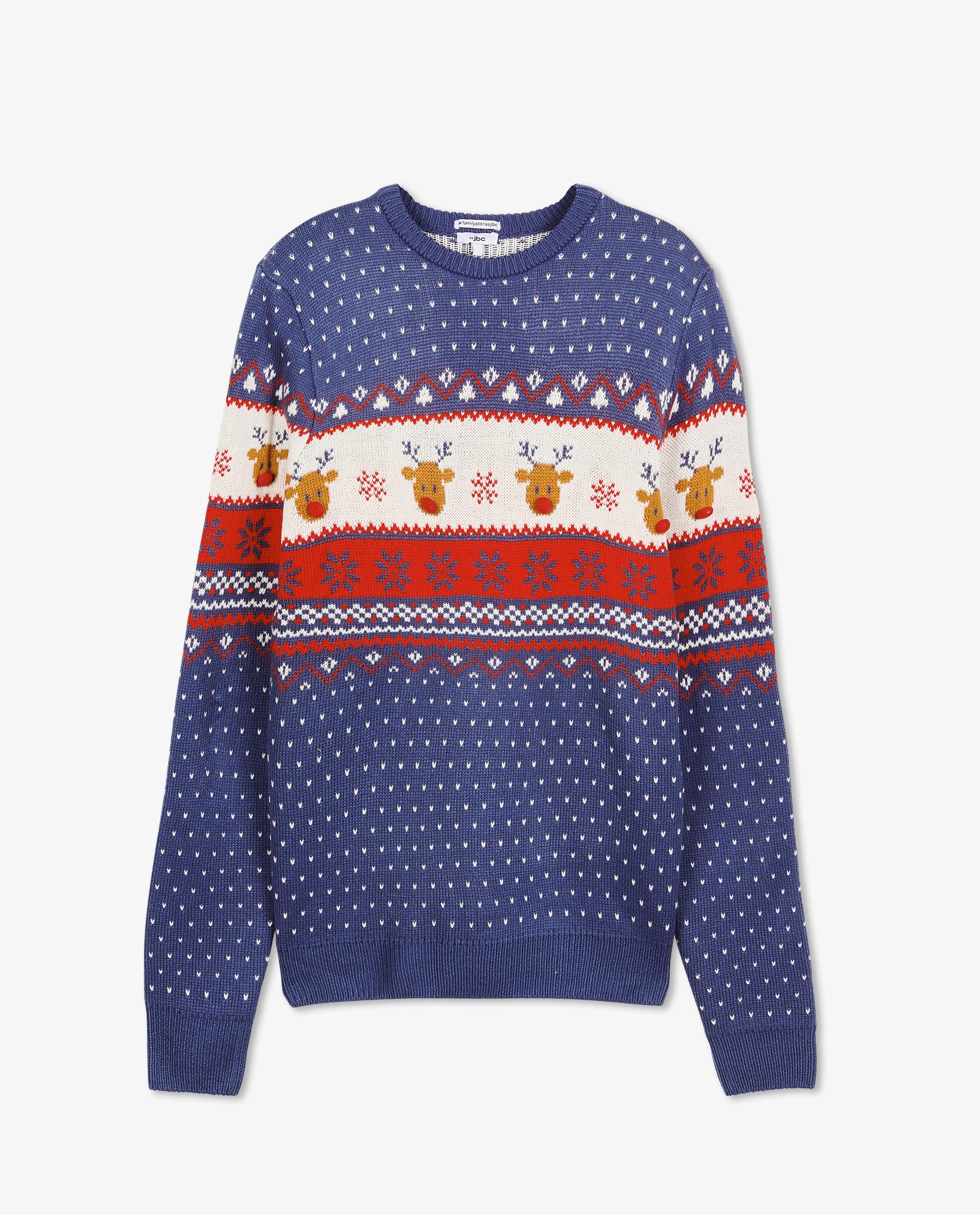 Truien - Blauwe kersttrui, heren