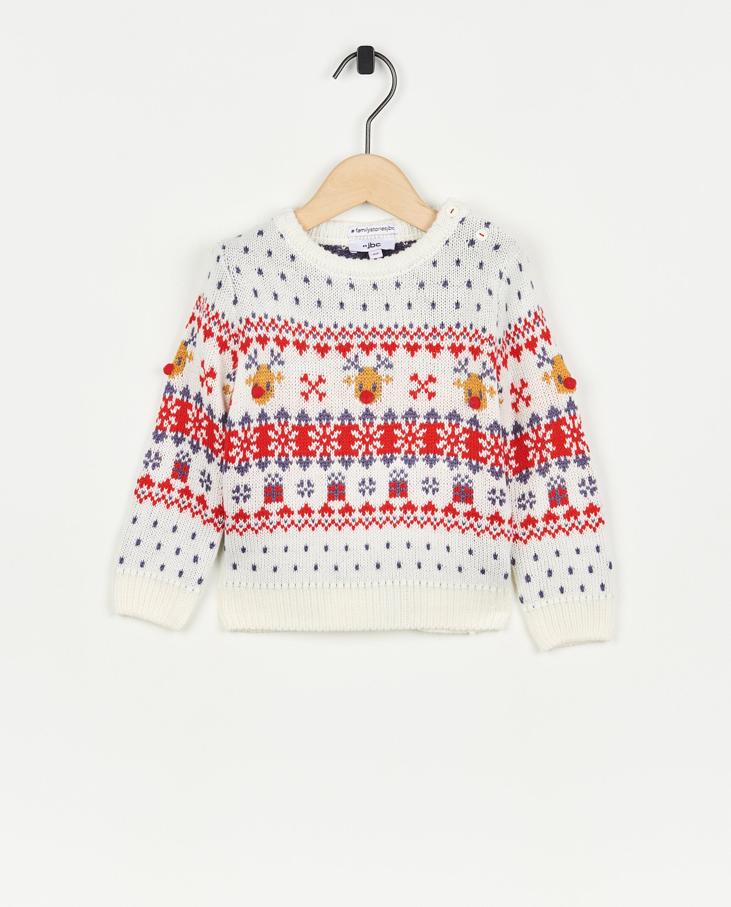 Witte kersttrui, baby - null - Familystories