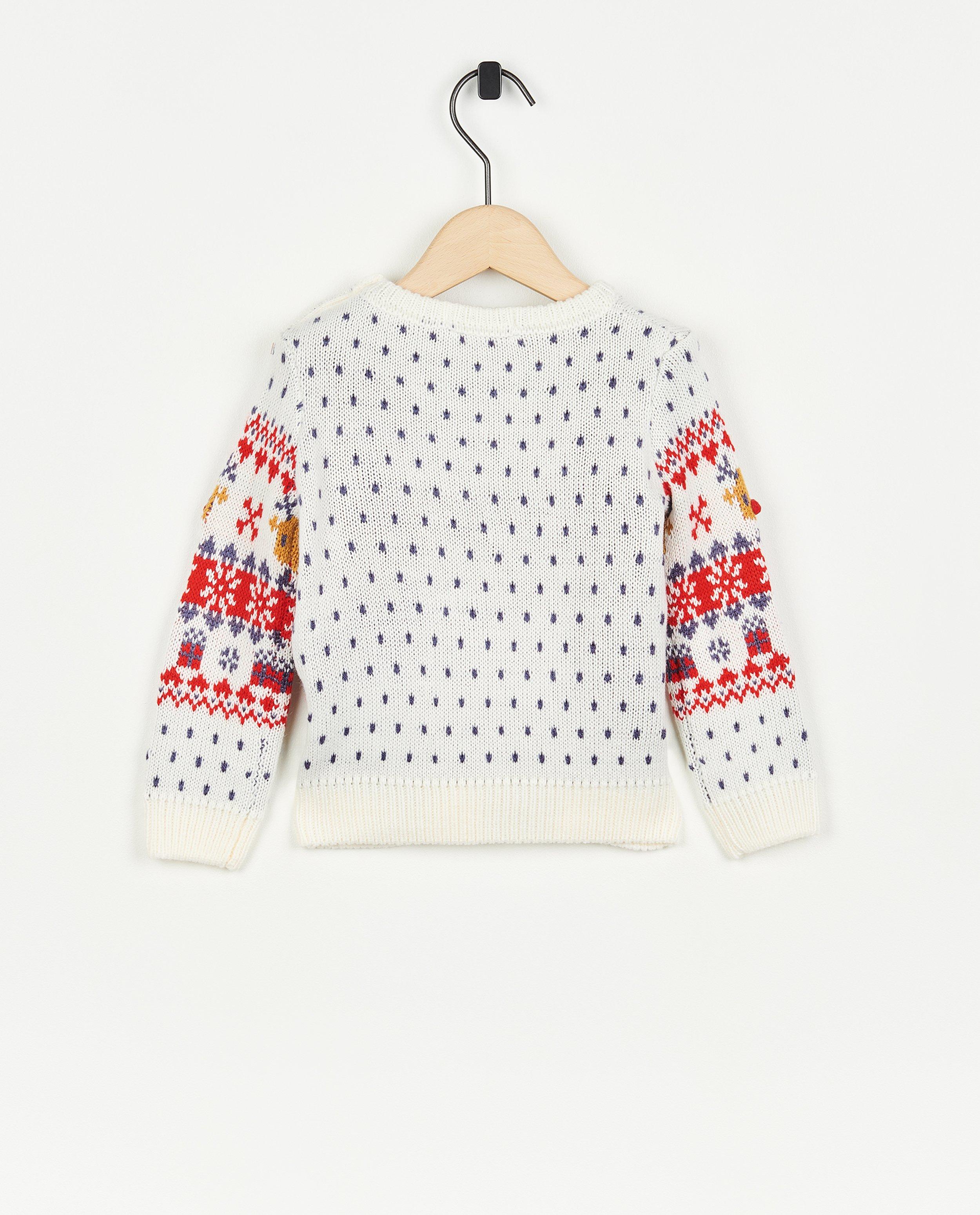 Truien - Witte kersttrui, baby