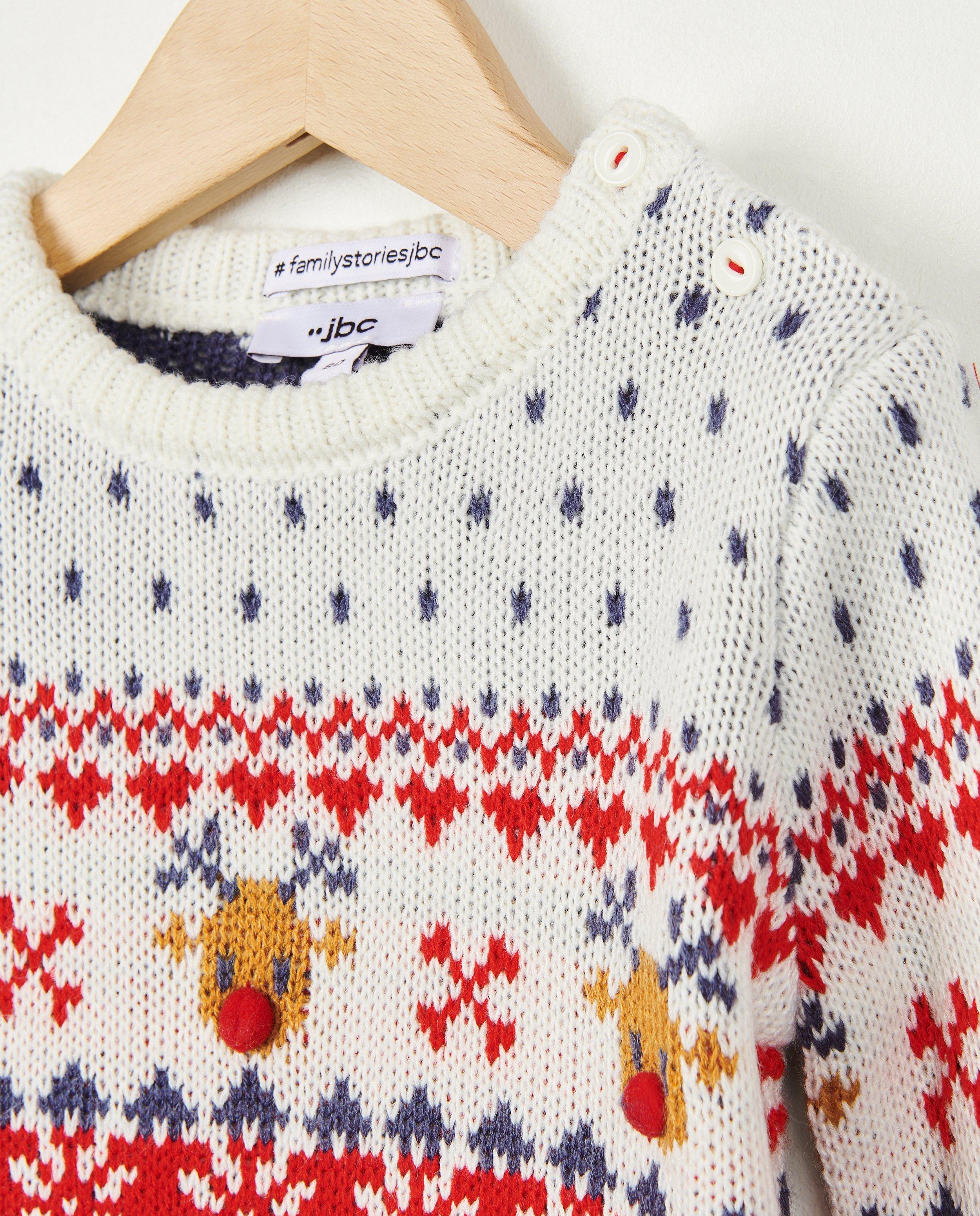 Truien - Witte kersttrui, baby