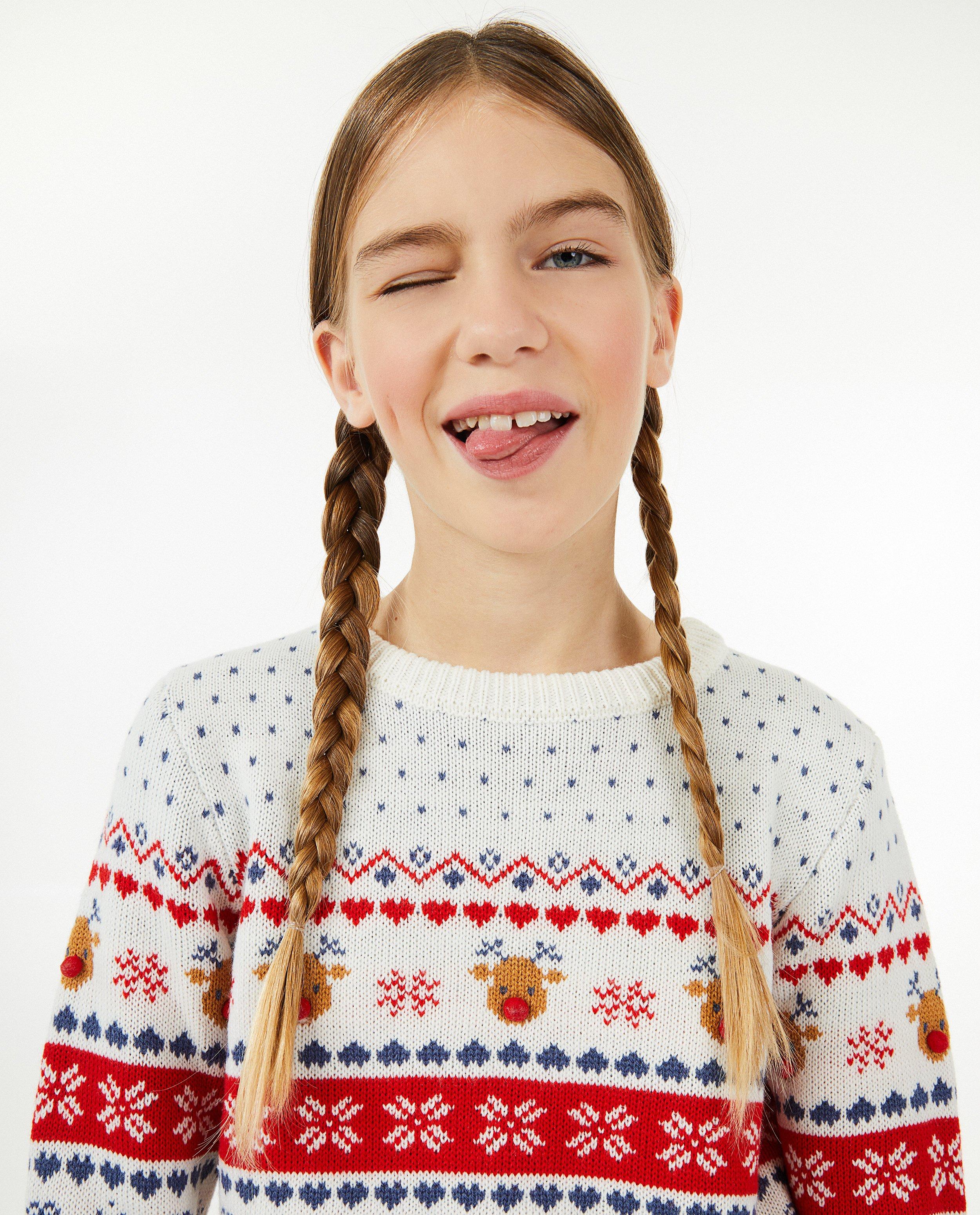 Pulls - Pull de Noël blanc, 7-14 ans