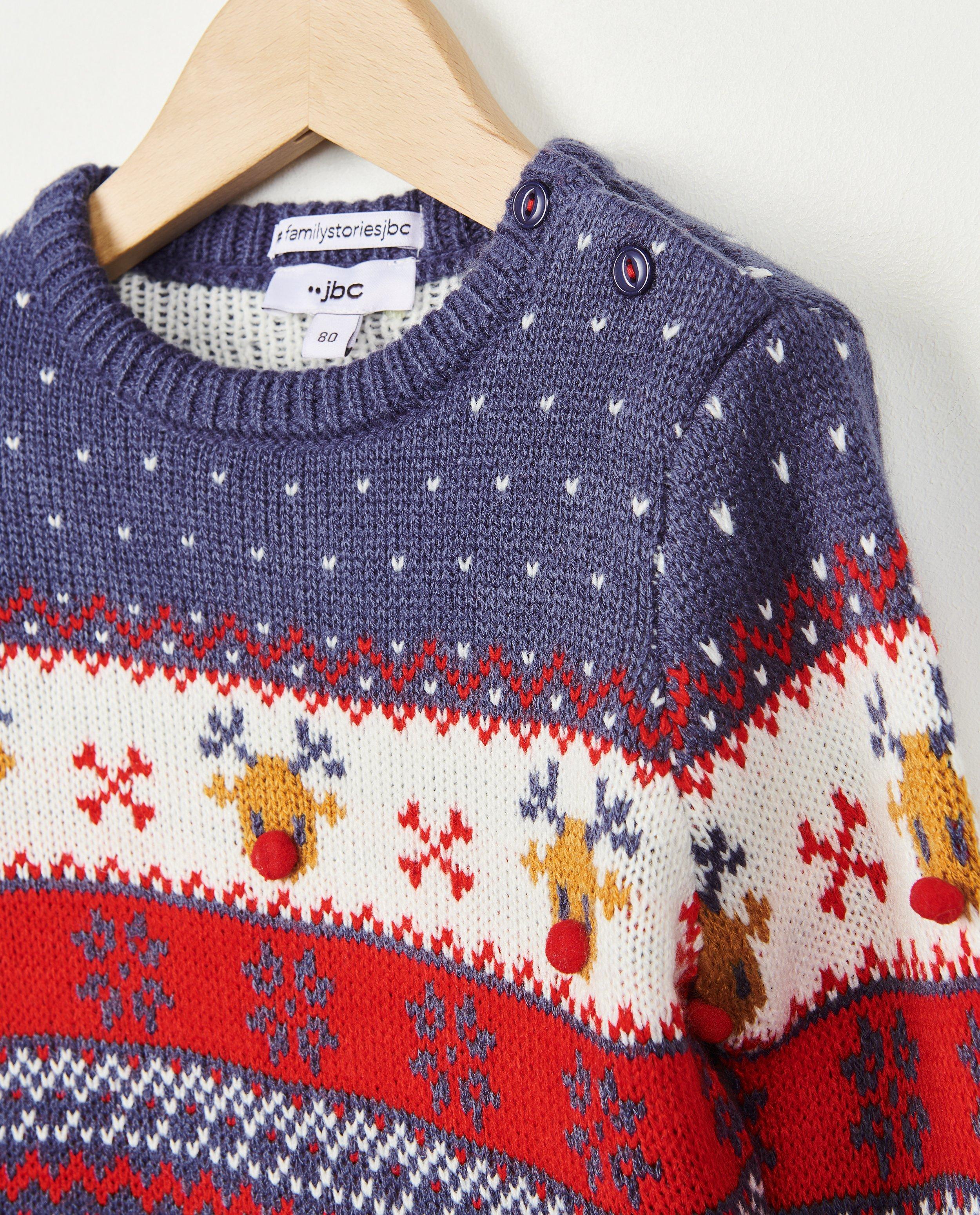 Truien - Blauwe kersttrui, baby