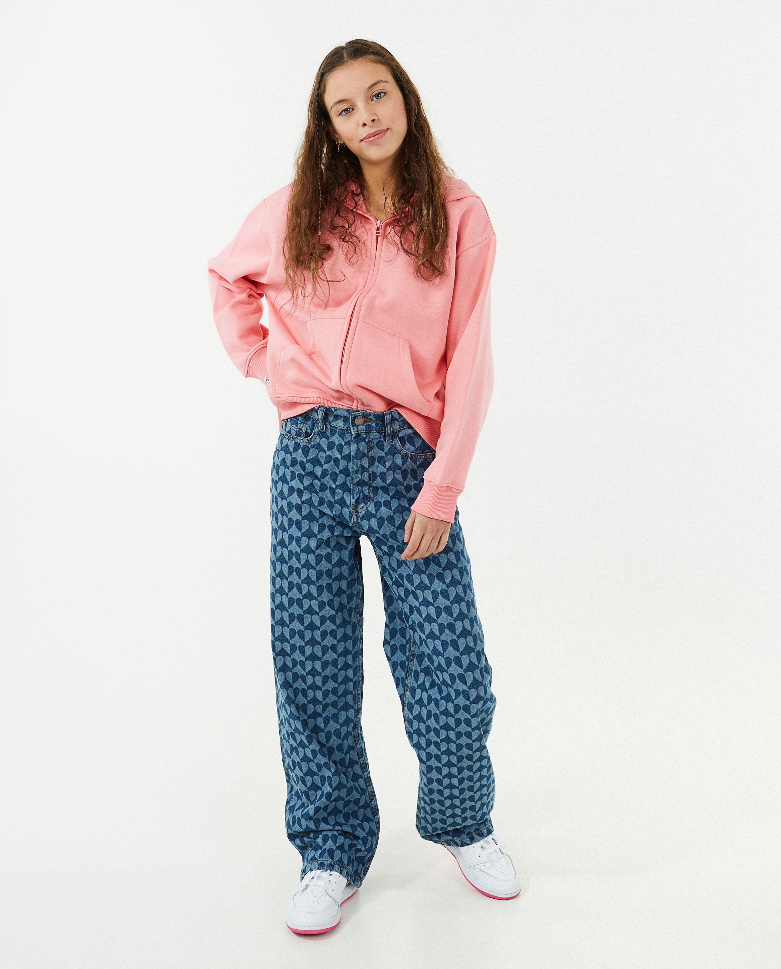 Jeans met print, flared fit - null - Groggy
