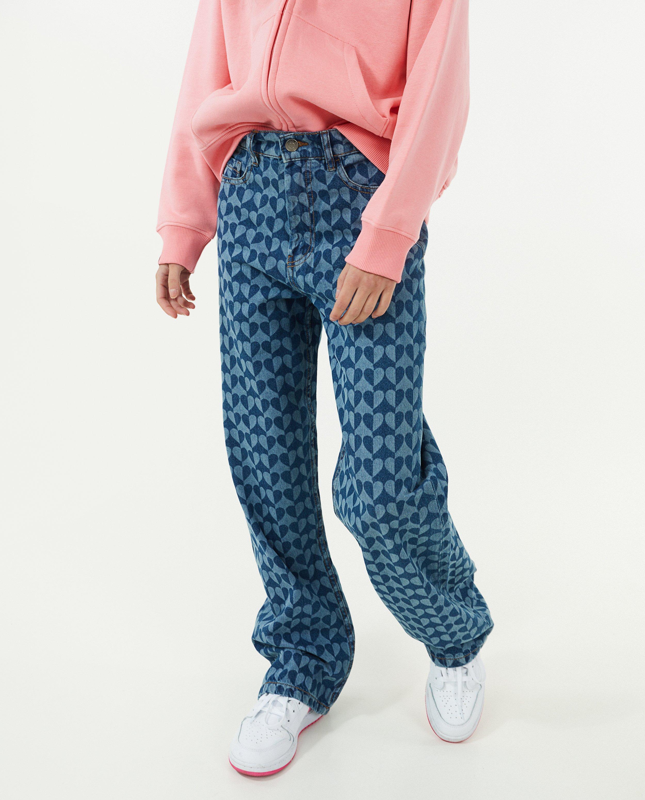 Jeans - Jeans met print, flared fit