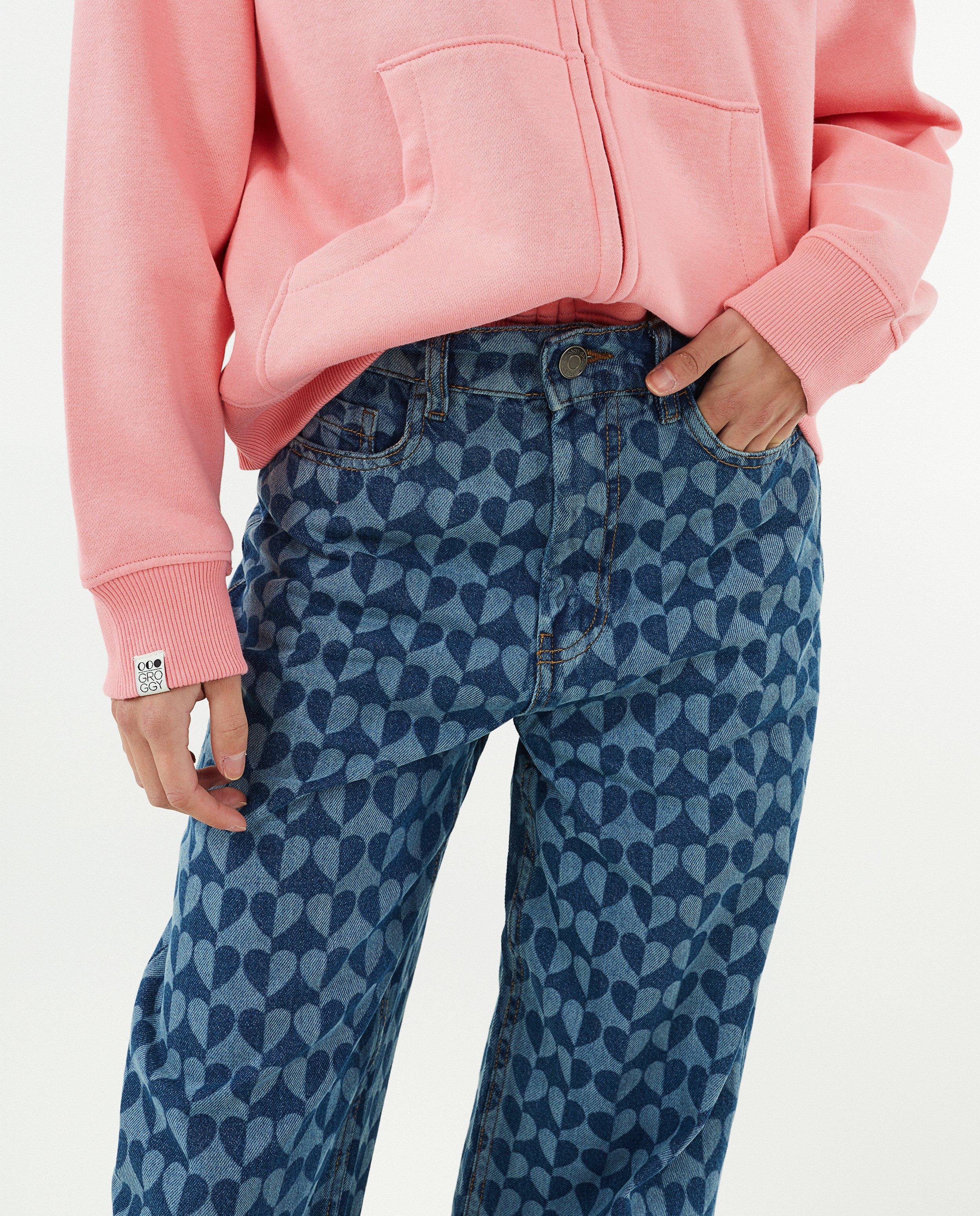 Jeans - Jeans met print, flared fit