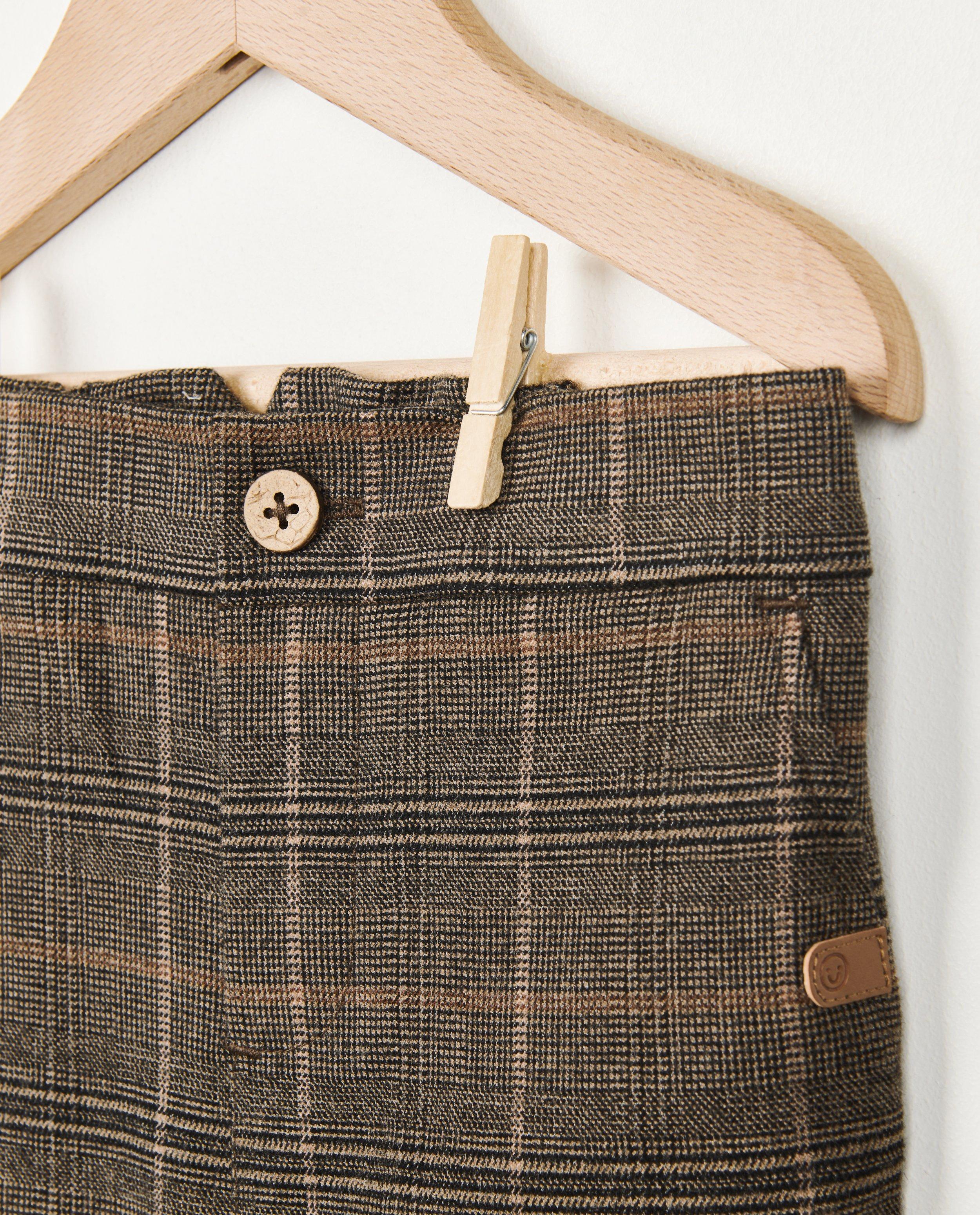 Broeken - Bruine broek met ruiten