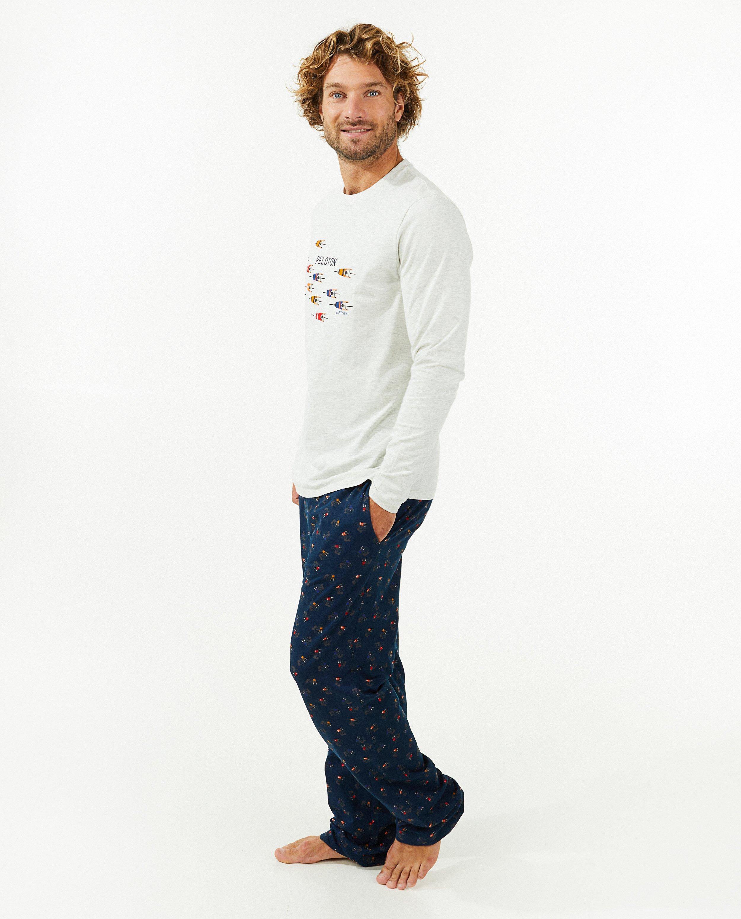 Blauwe broek met print - null - Baptiste