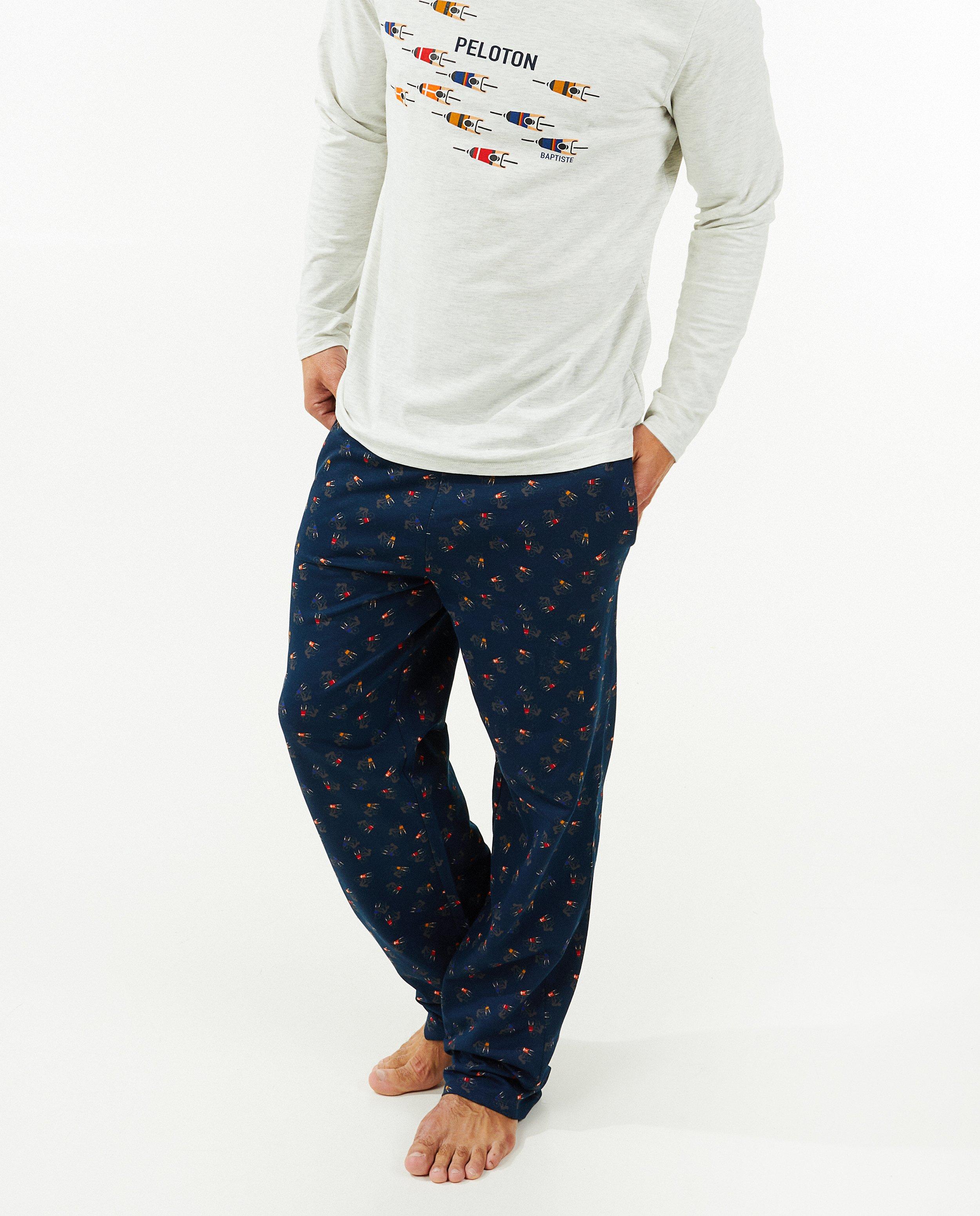 Nachtkleding - Blauwe broek met print