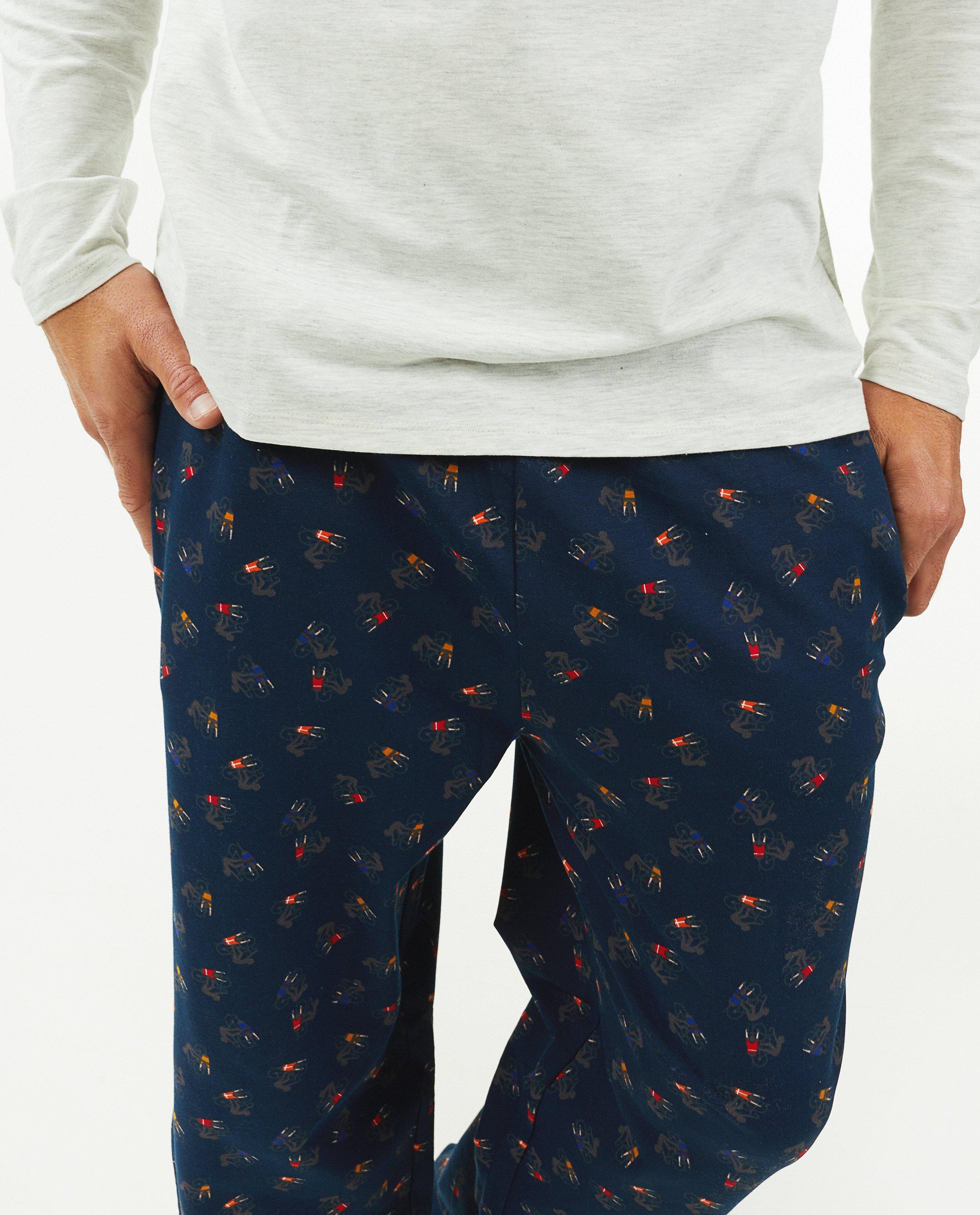 Nachtkleding - Blauwe broek met print
