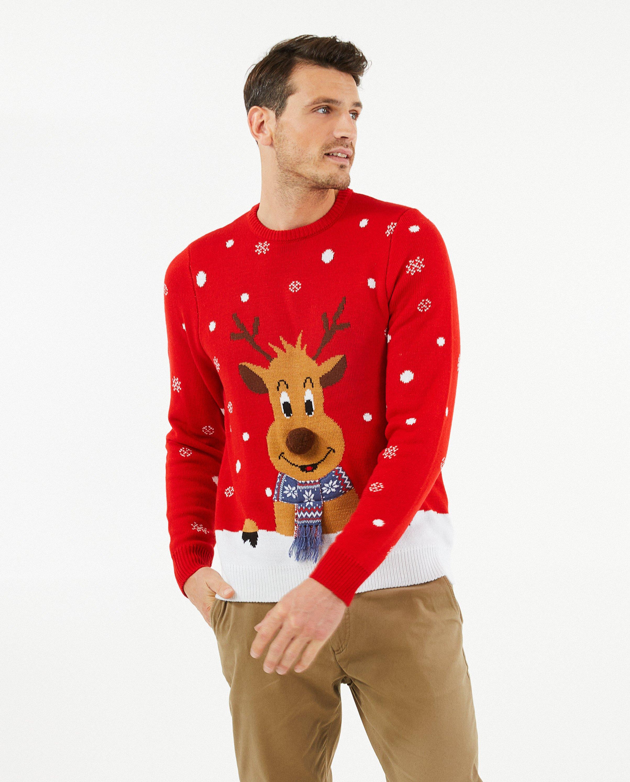 Pulls - Pull de Noël rouge, hommes
