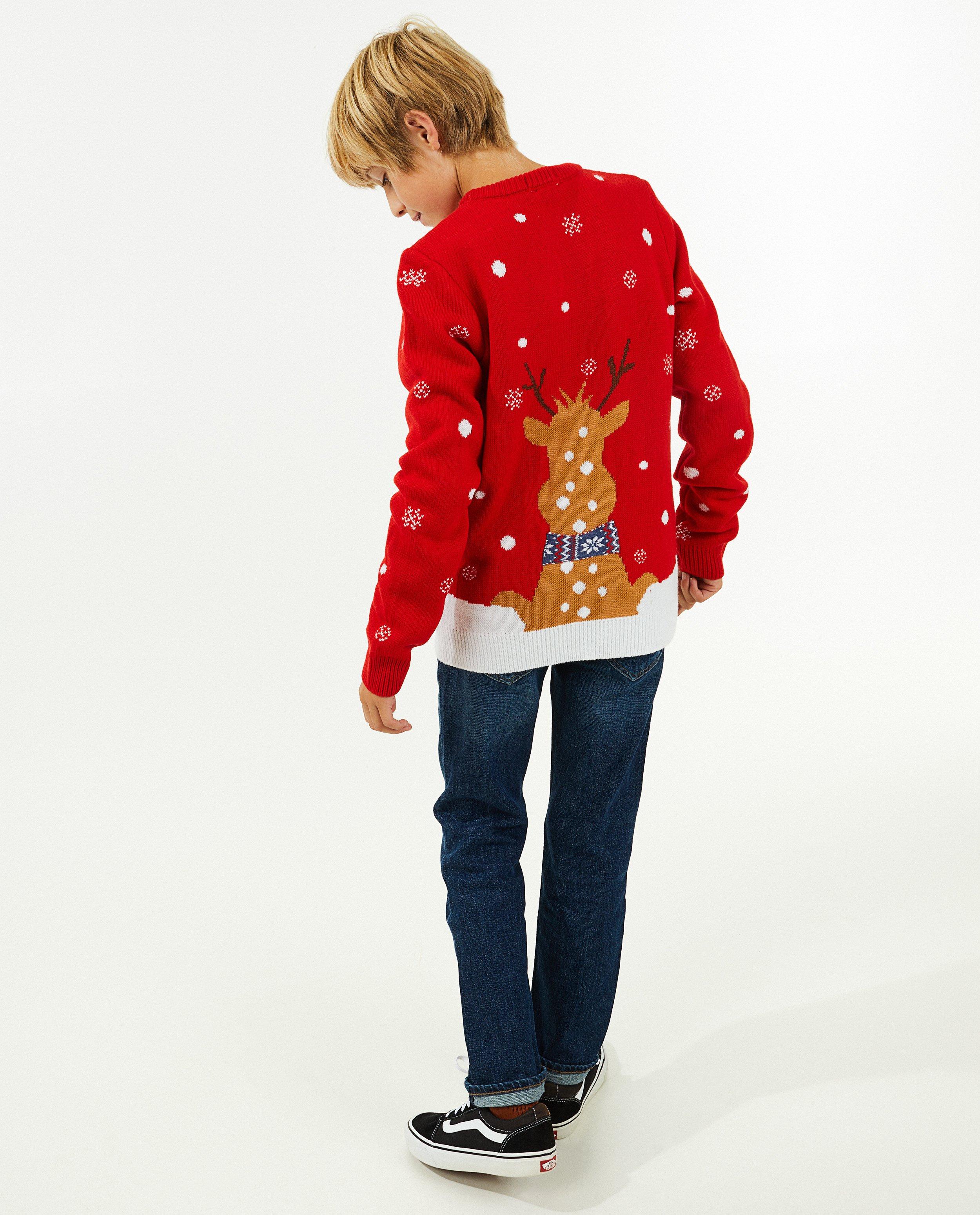 Pulls - Pull de Noël rouge, 7-14 ans