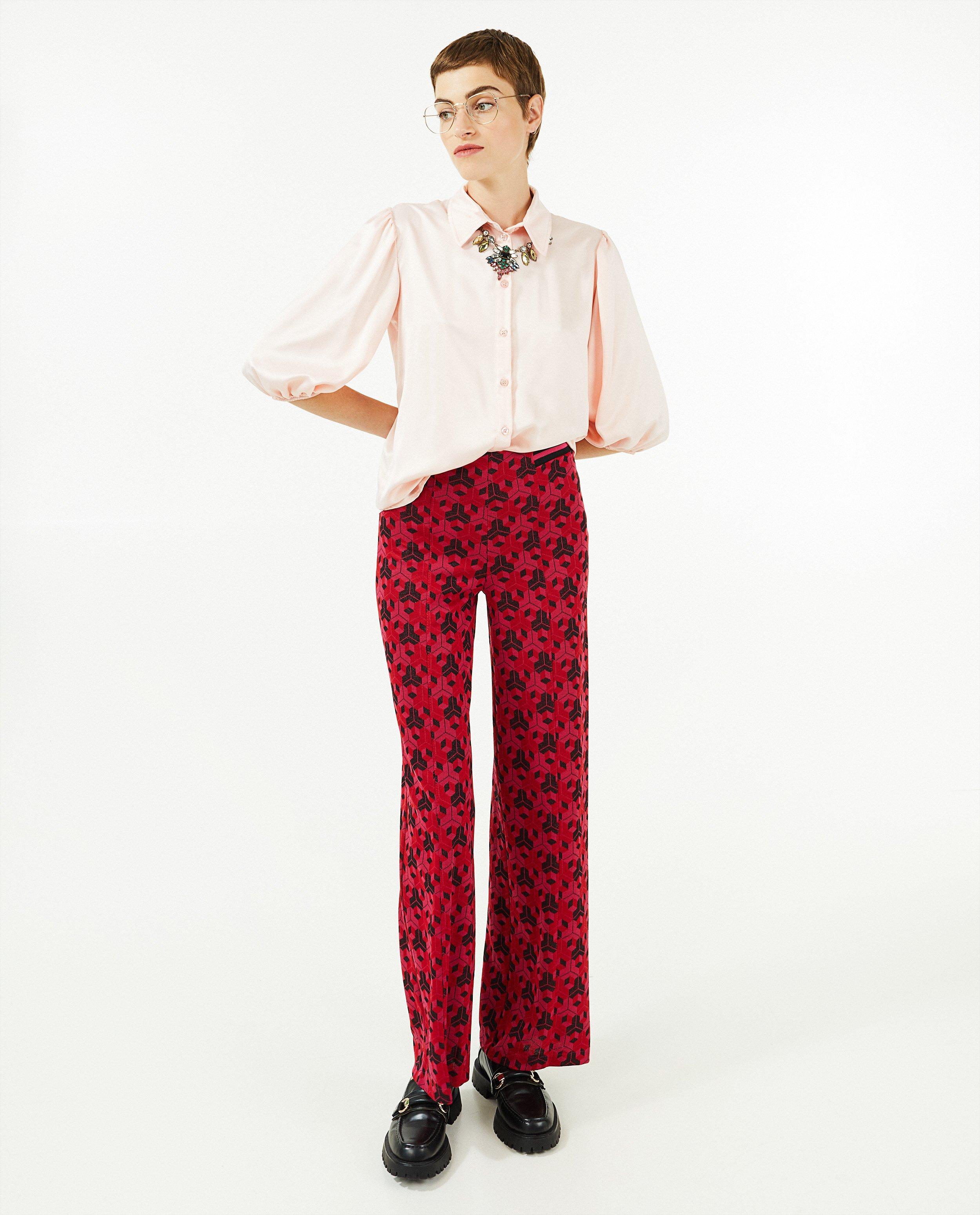 Chemises - Chemisier rose en satin
