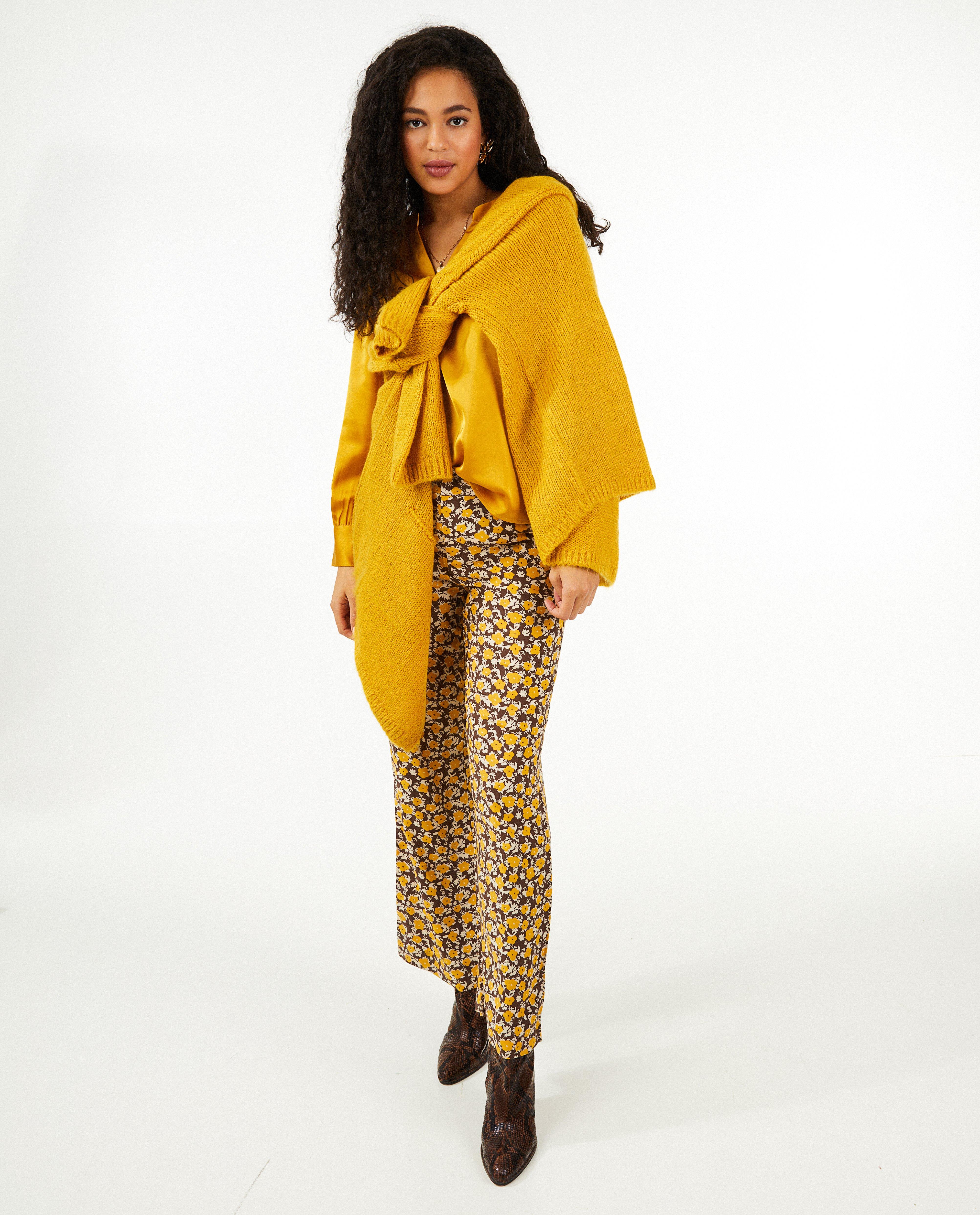 Broek met print, wide leg fit - null - Sora