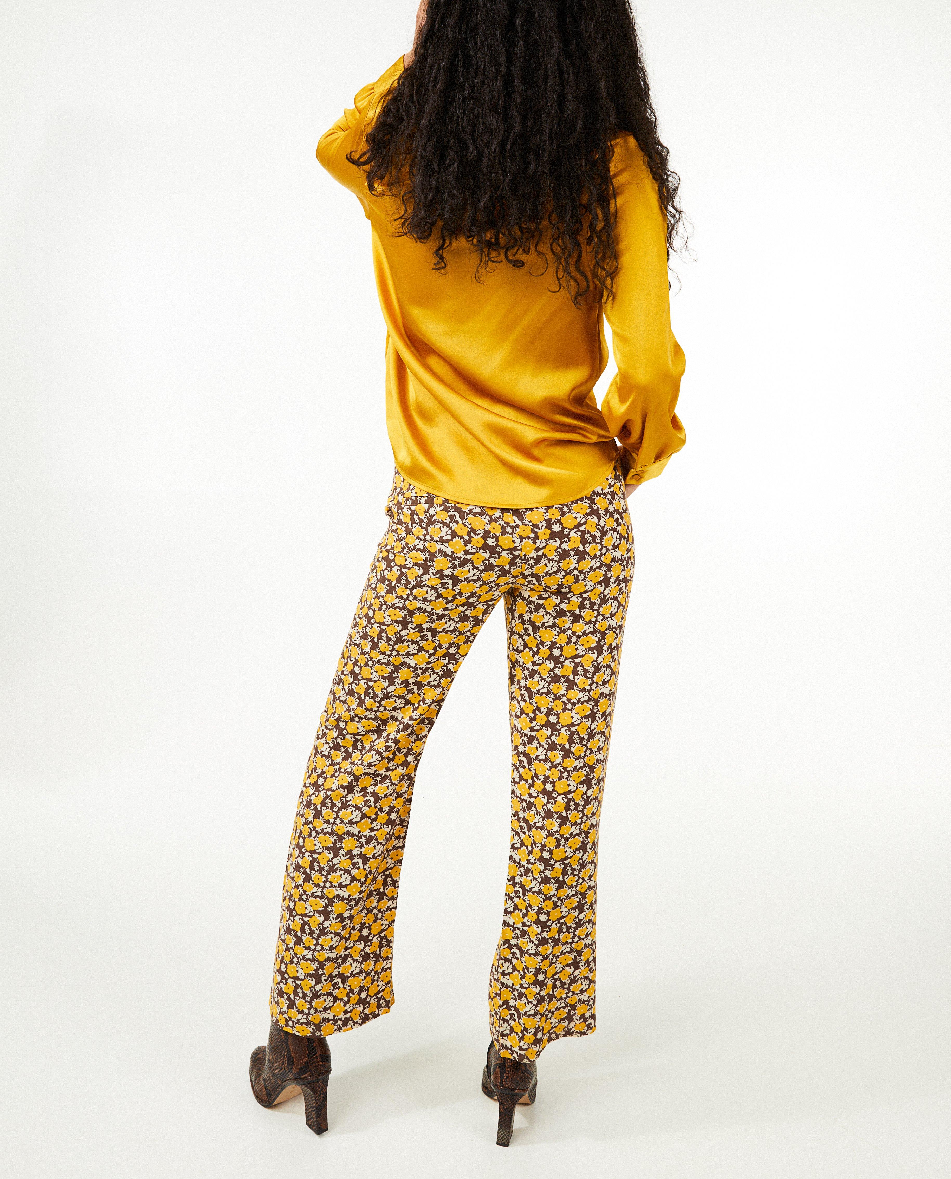 Broeken - Broek met print, wide leg fit