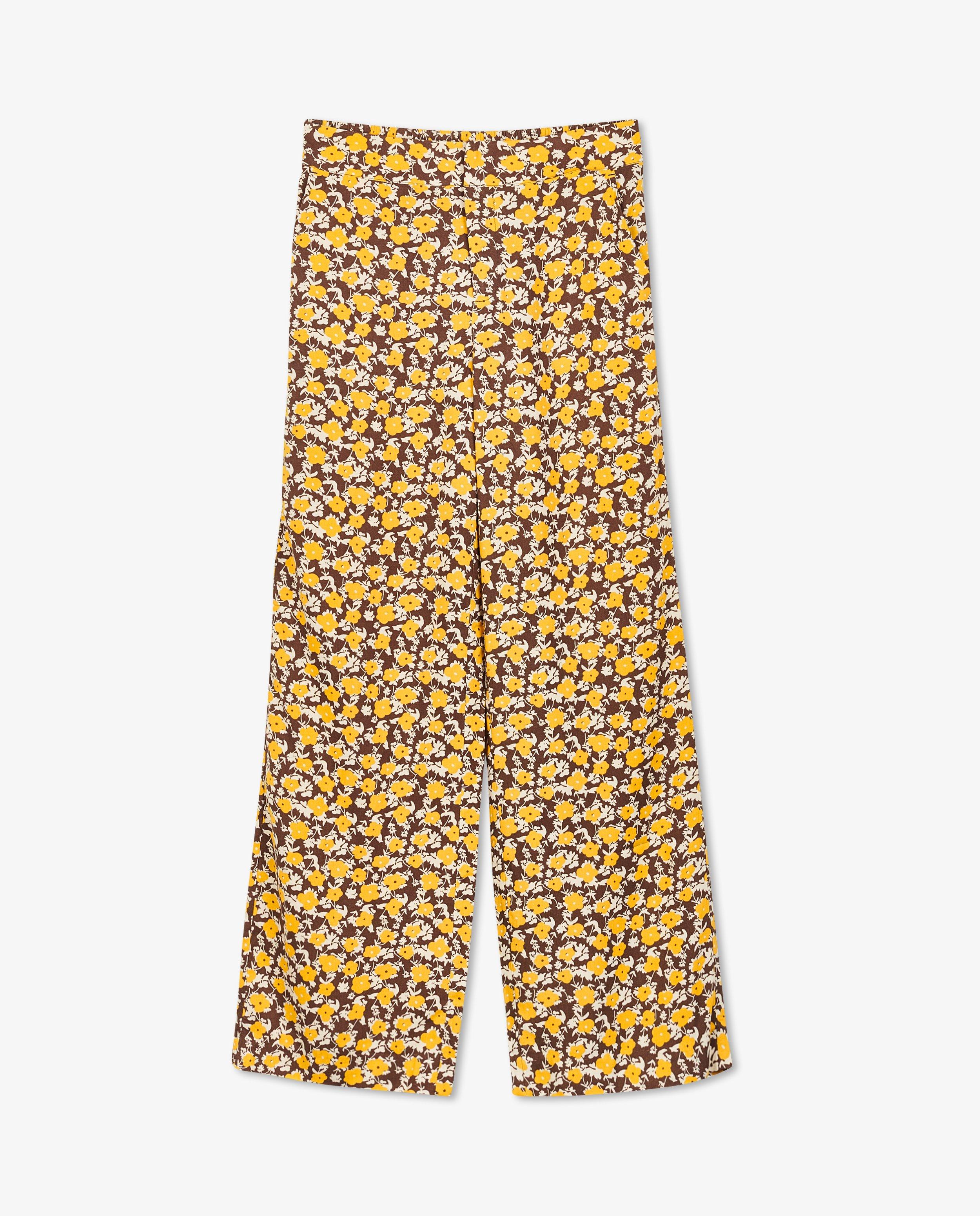 Broeken - Broek met print, wide leg fit