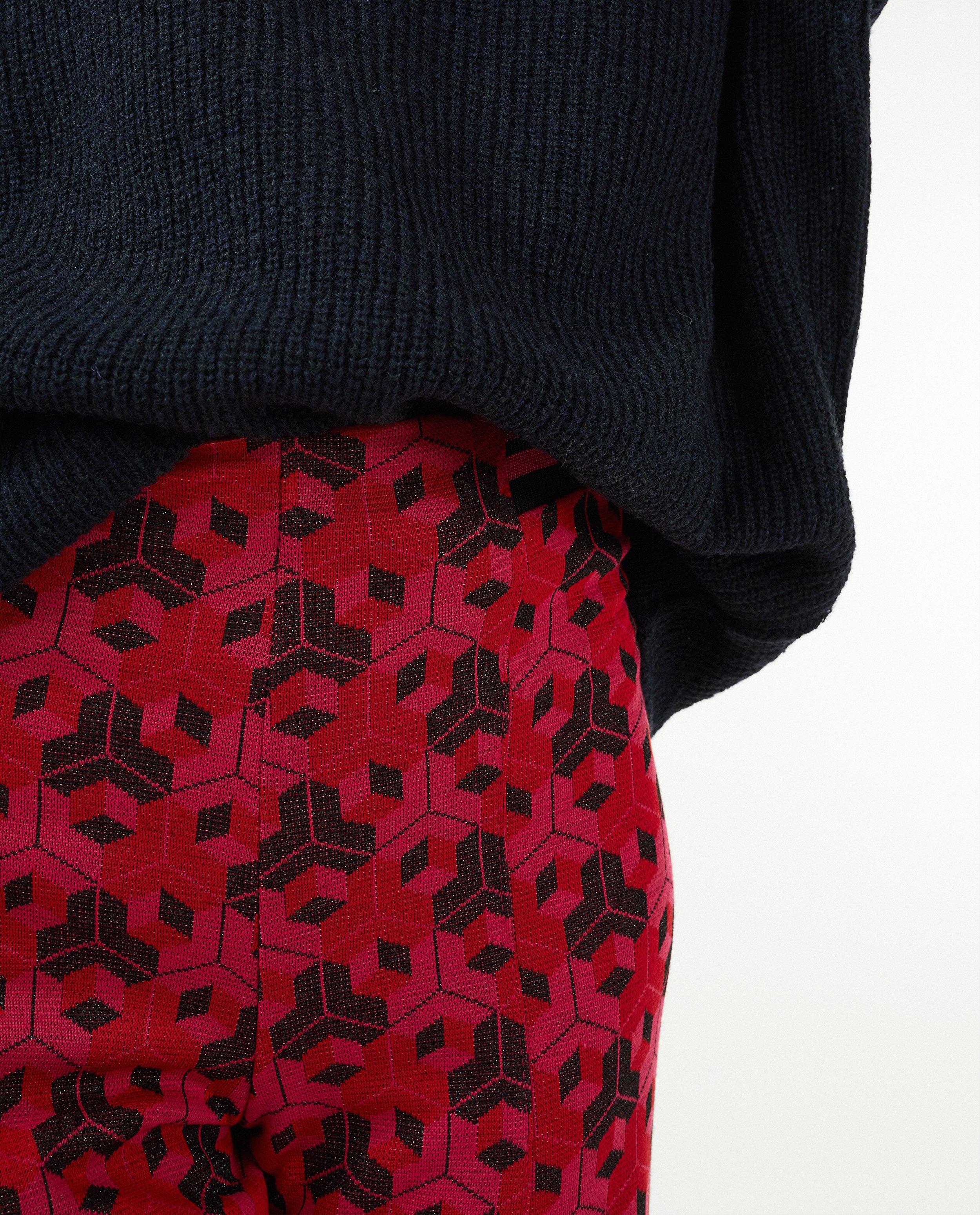 Pantalons - Pantalon tricoté à imprimé géométrique