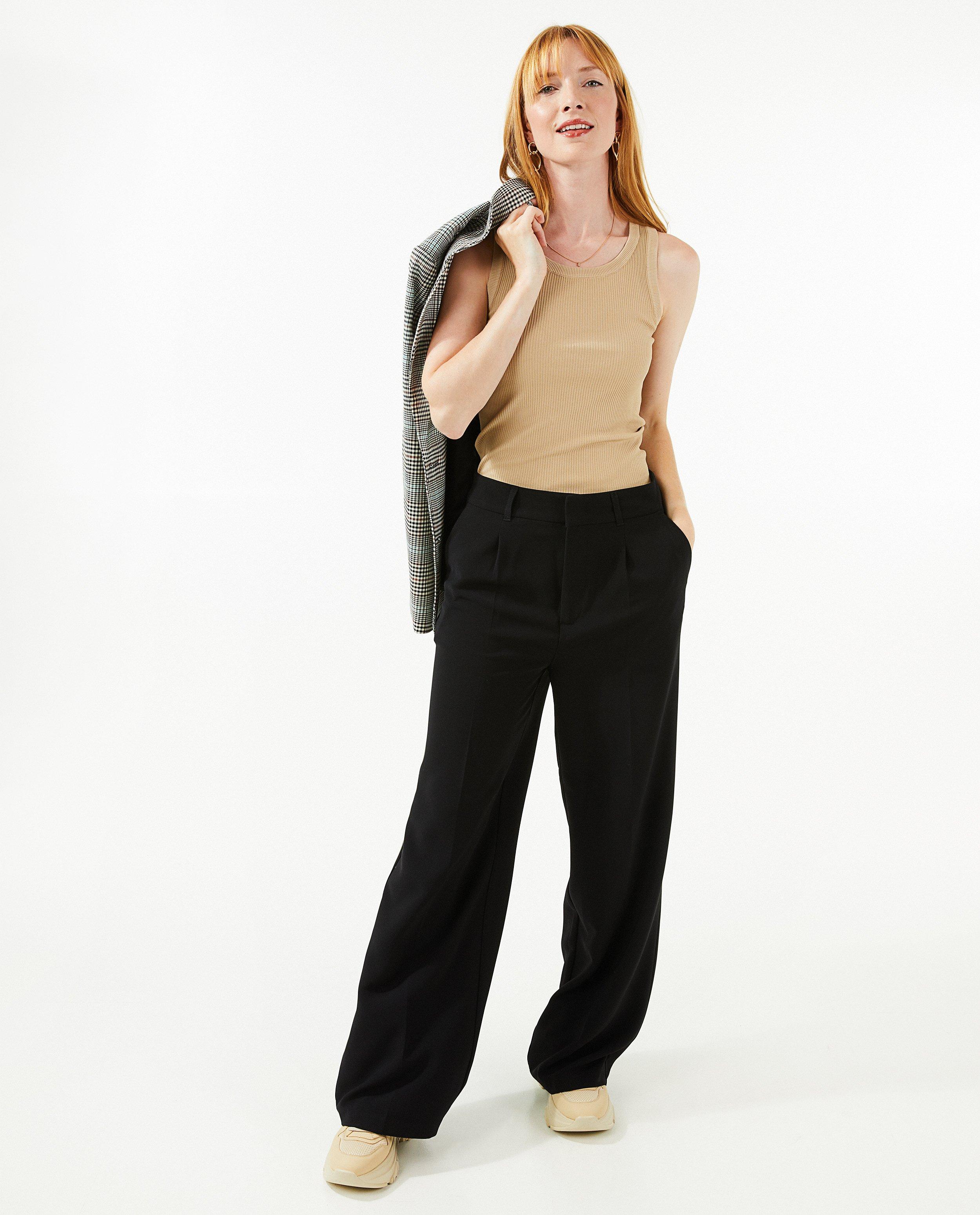 Beige tanktop met rib - Product Detail - lichtbruin - afbeelding nummer 1